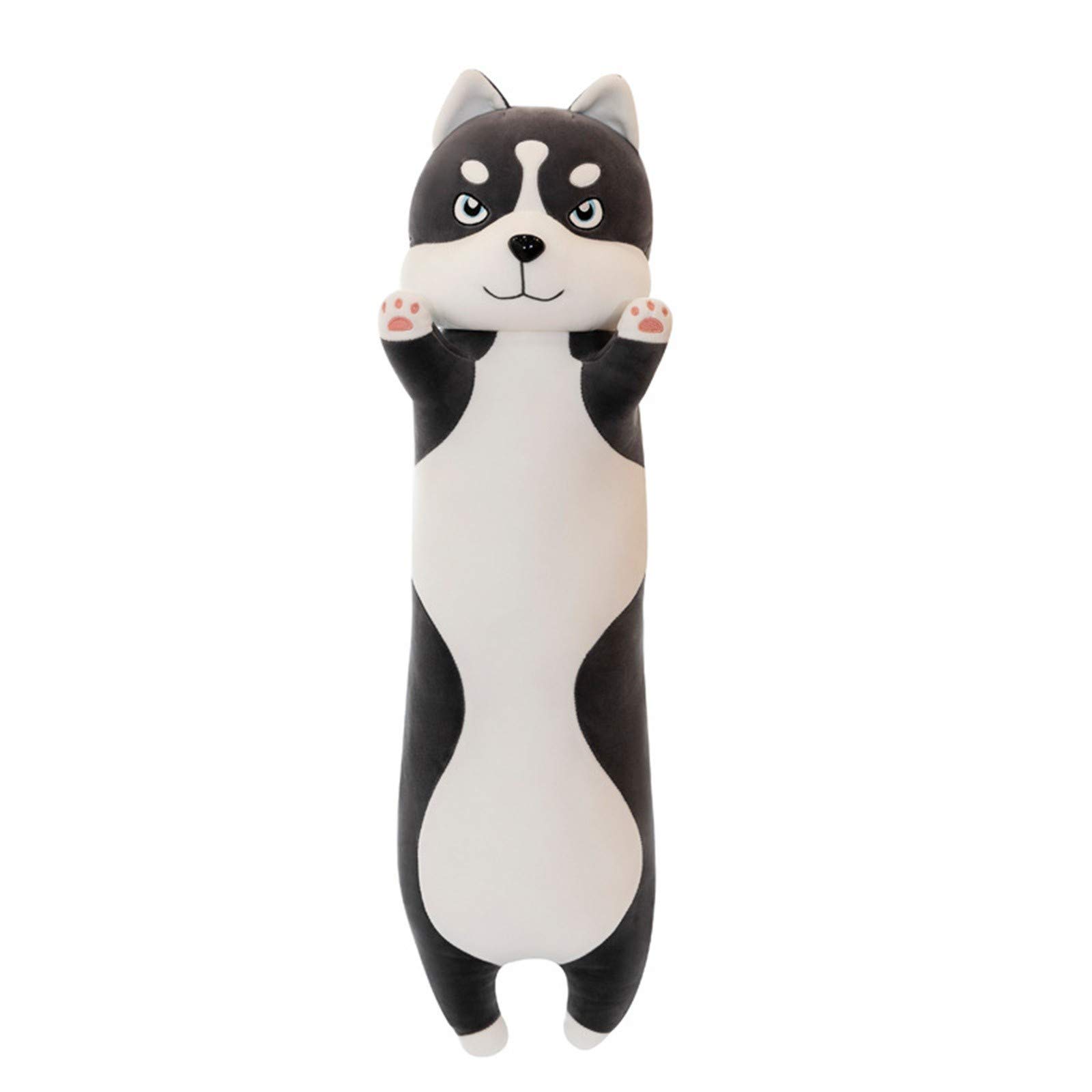 3D Plush Husky Dog Pillow - Soft Stuffed Animal Toy for Kids & Adults, Long Cotton Buddy Cute Home Decor, Perfect for Bedroom, Nursery, or Gifts