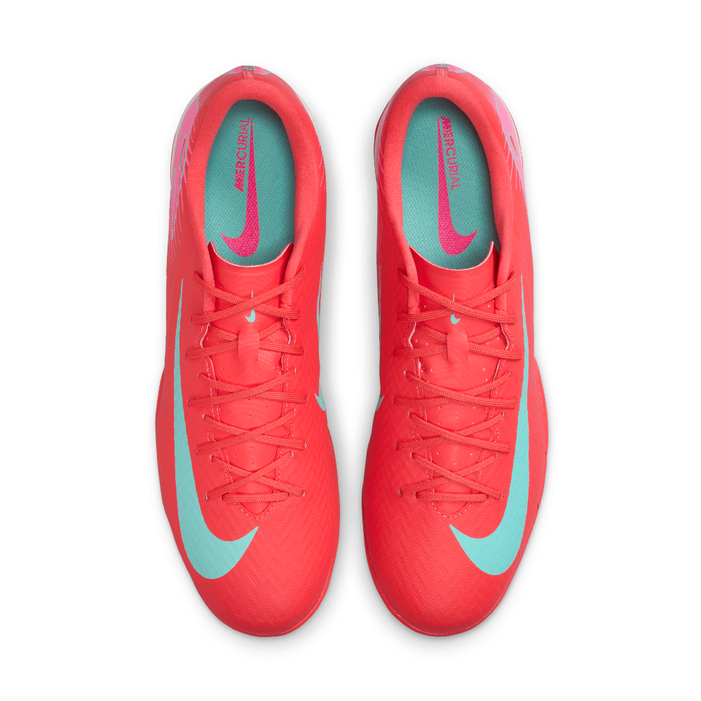 Nike Mercurial Vapor 16 Academy IC Indoor Soccer Shoes for Men - Ember Glow/Aurora Green - Lightweight Football Cleats for Indoor Courts & Training Sessions