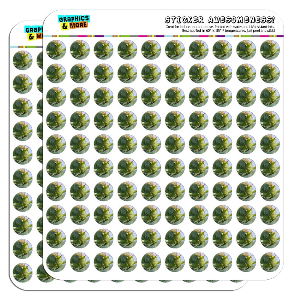 1/2 Inch Grasshopper on Leaf Planner Stickers - Opaque Scrapbooking & Crafting Supplies for Bullet Journals, Calendars, DIY Projects