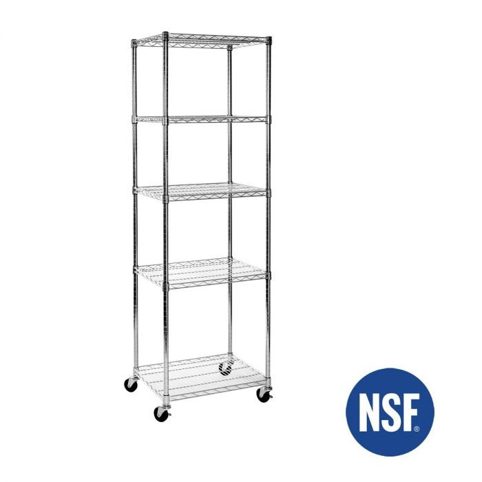 UltraDurable® 5 Tier NSF Certified Steel Shelving Unit - Heavy Duty Storage Rack for Garage, Warehouse, Kitchen & Pantry Organization