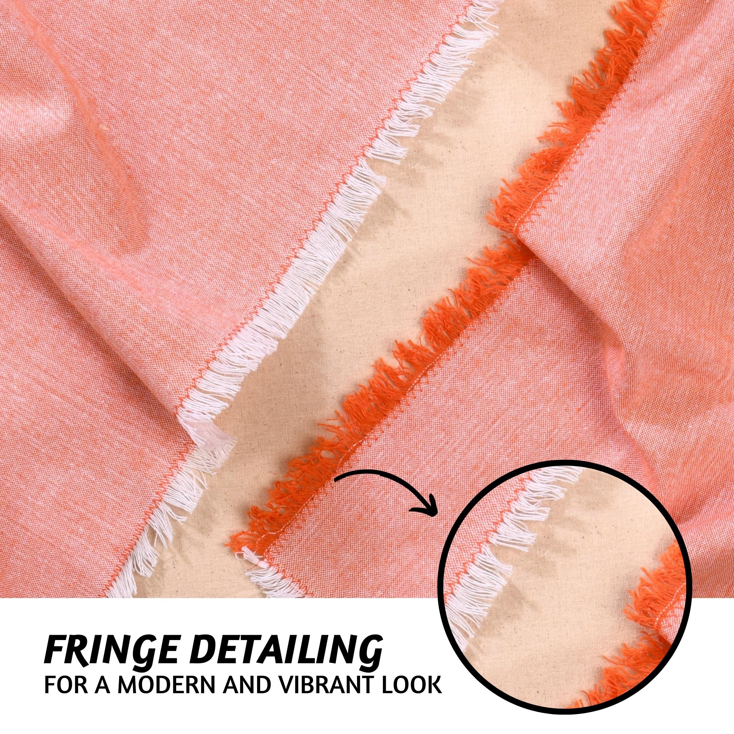 Folkulture 12-Pack Orange Cotton Cloth Napkins - Reusable & Washable Linen Table Napkins for Dining Decor, Dinner Parties, and Summer Gatherings | Eco-Friendly Napkin Set for Home & Restaurant Use