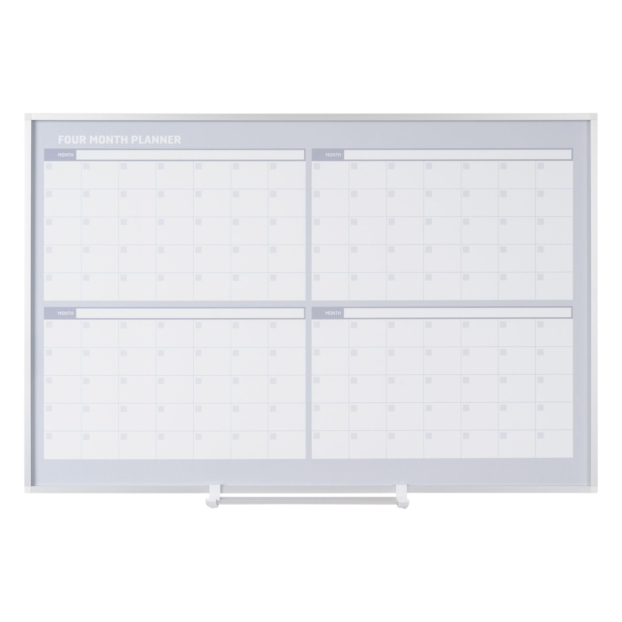 MasterVision Magnetic Dry Erase 4-Month Whiteboard Planner - 36