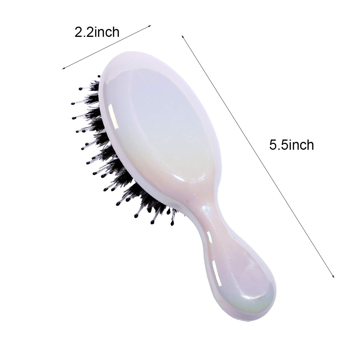 Premium Soft Boar Bristle Hair Brush for Women & Kids - Gentle Detangling for Thick, Thin, Long, Short, Curly & Straight Hair - Ideal for Wet & Dry Hair Care - Dark Green (Perfect for Home, Travel & Daily Styling)