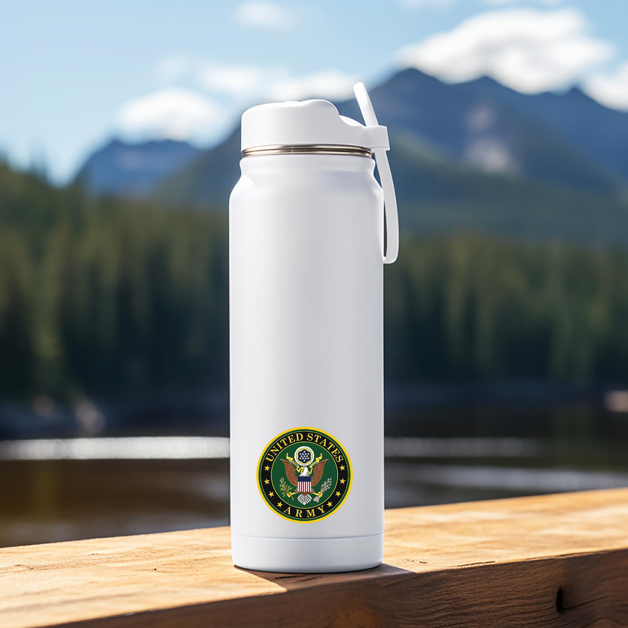 US Army Military Wall HQ Vinyl Decal Sticker - Pack of 3 | 3-Inch Patriotic Army Emblem for Cars, Trucks, Windows, Laptops | Durable Weatherproof Design - Perfect for Home, Office, Vehicle & Military-Themed Decor