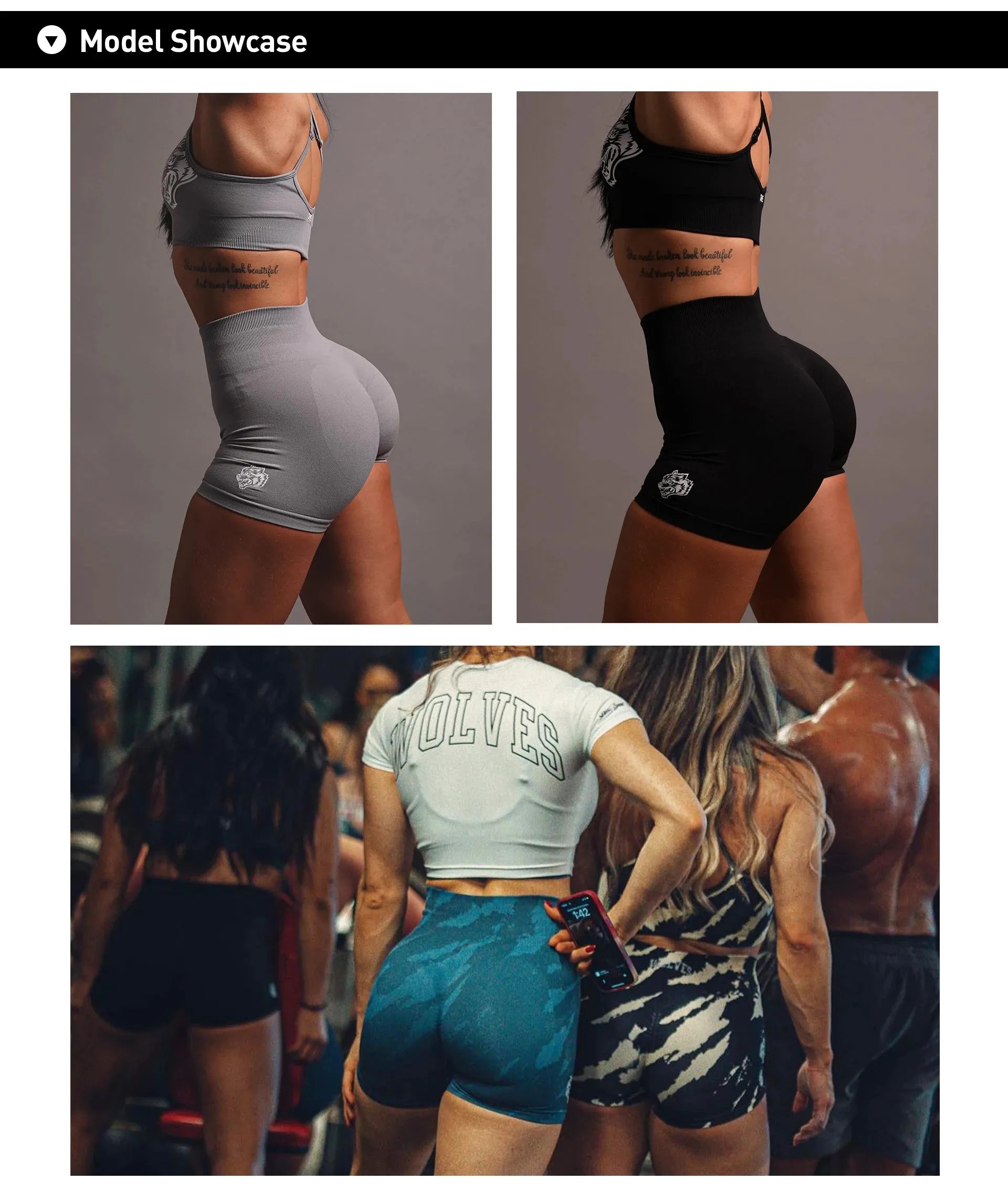 **Darc Women's Tie Dye Shorts - Pink Wolf Print High Waist Elastic Seamless Yoga Shorts for Gym, Running & Casual Wear | Soft Sport Pants 2024**