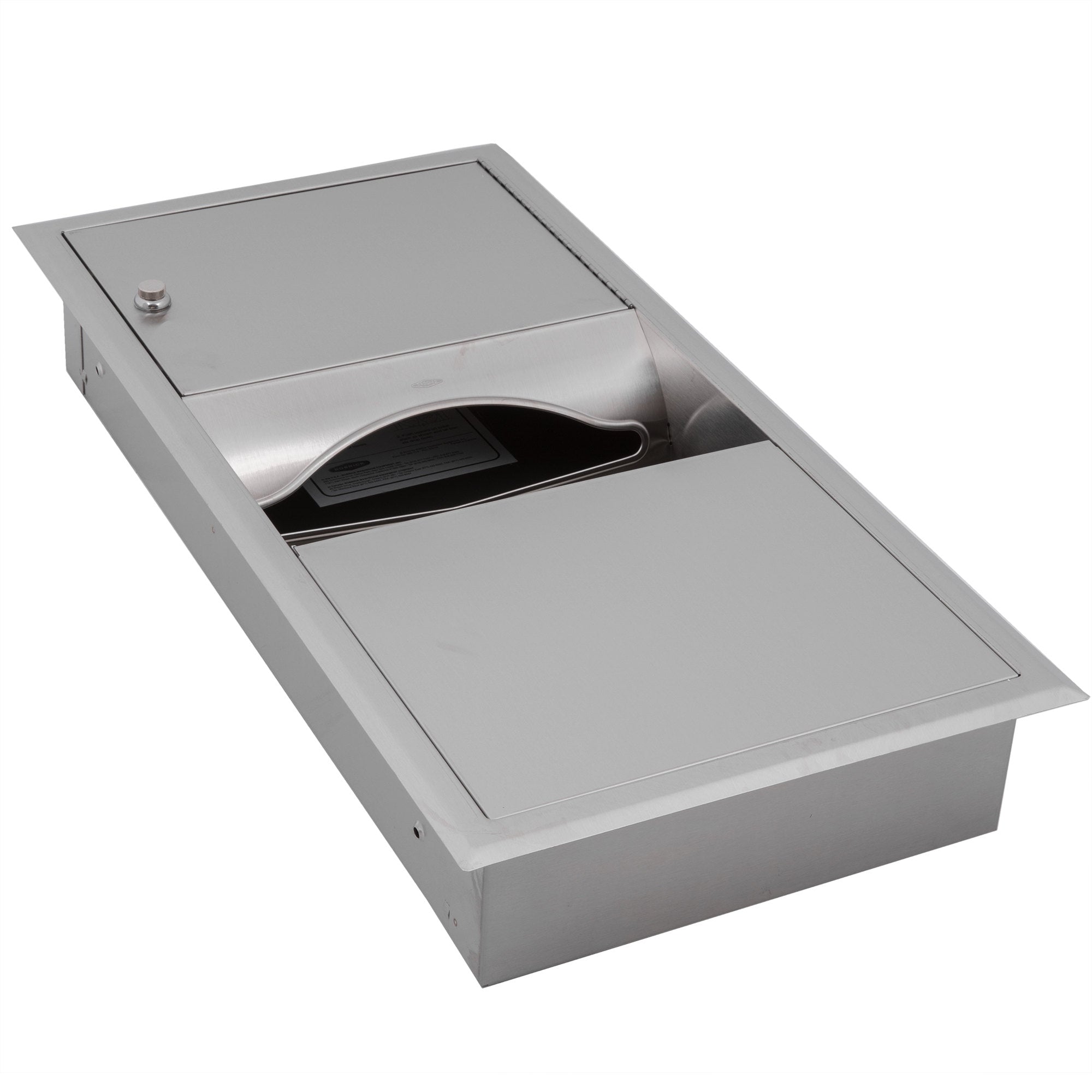 Bobrick B369 ClassicSeries Recessed Paper Towel Dispenser & Waste Receptacle - Satin Finish for Restrooms, Kitchens & Commercial Spaces