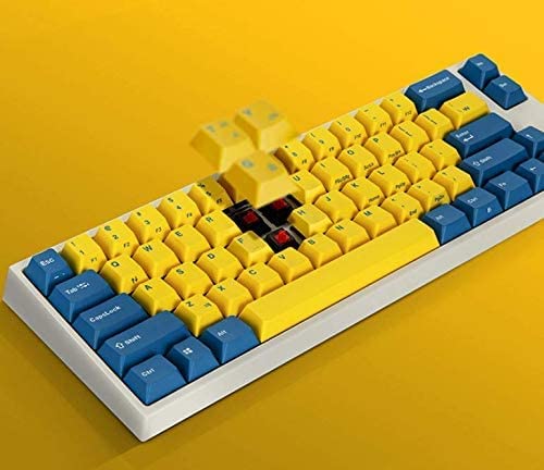 Leopold FC660M PD Mechanical Keyboard - Swedish Style White & Blue PBT Keycaps, 66 Keys with Cherry MX Blue Switches | Compact Design for Office & Gaming Use