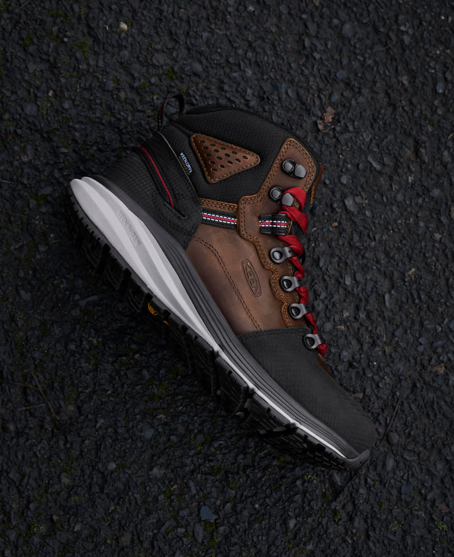 Men's Red Hook Waterproof Work Boots with Carbon Toe - Tobacco/Black - Durable Safety Shoes for Construction, Hiking & Outdoor Work