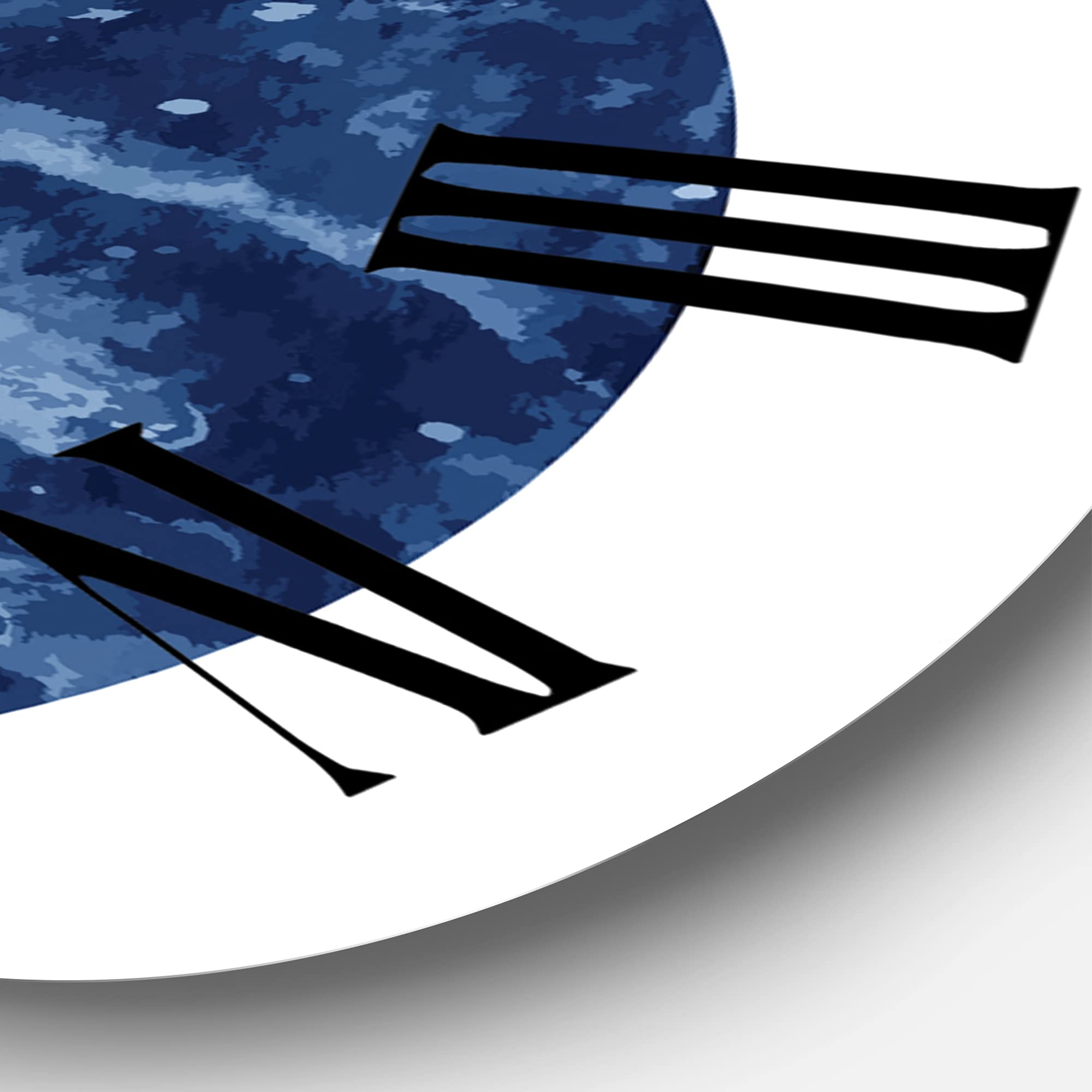 DesignQ Modern Wall Clock - Space Galaxy Circle Astrology Large Wall Decor for Bedroom, Living Room & Office | Silent Non-Ticking Home Decor