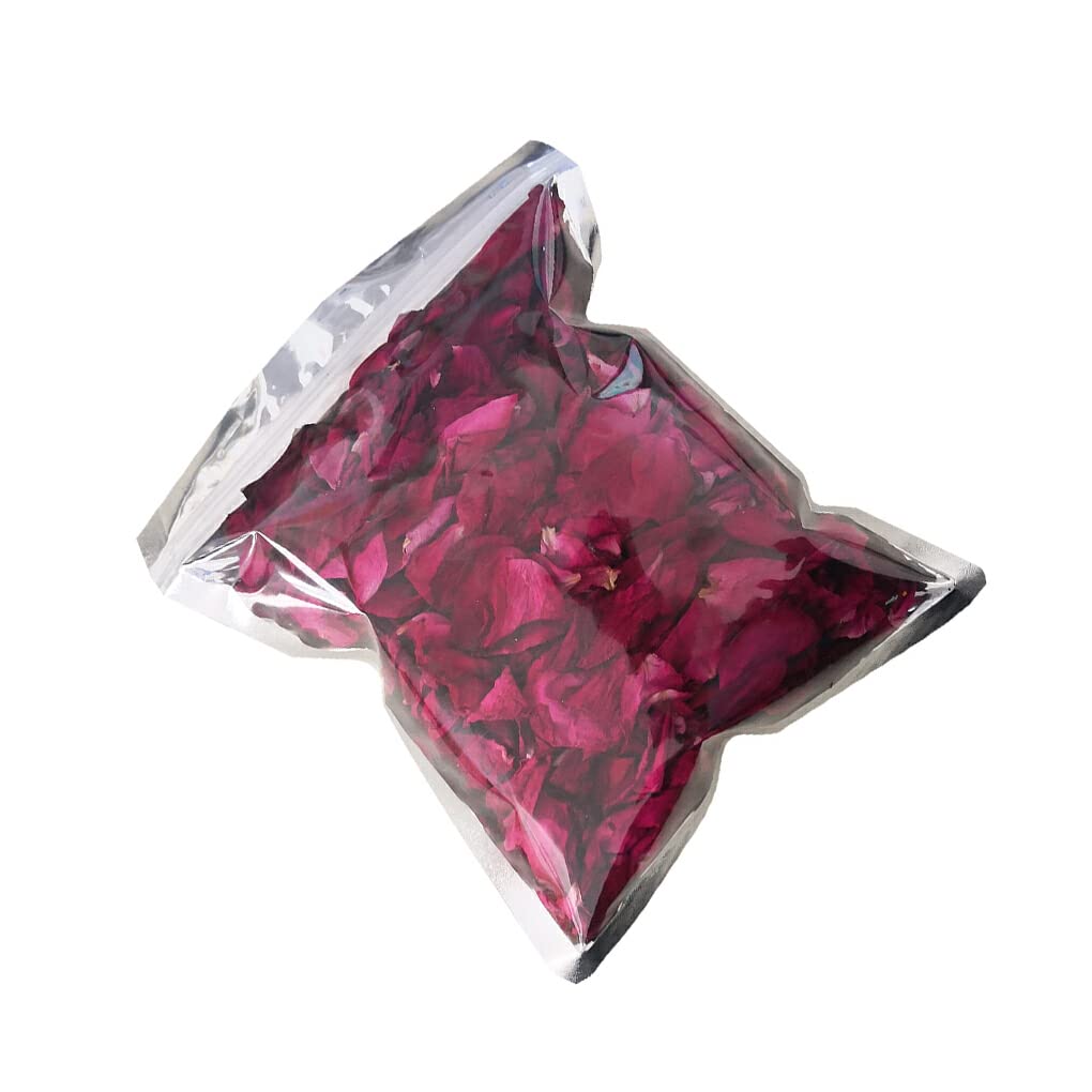 50g Natural Dried Rose Petals for Bath - Aromatherapy, Spa, Milk Bath, Skin Whitening | Perfect for Wedding Decor, Romantic Dates & Self-Care Relaxation