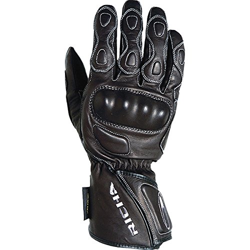 Waterproof & Breathable Leather Motorcycle Racing Gloves for Men - Black Size S | Durable Grip, All-Weather Protection for Riding, Racing & Adventure