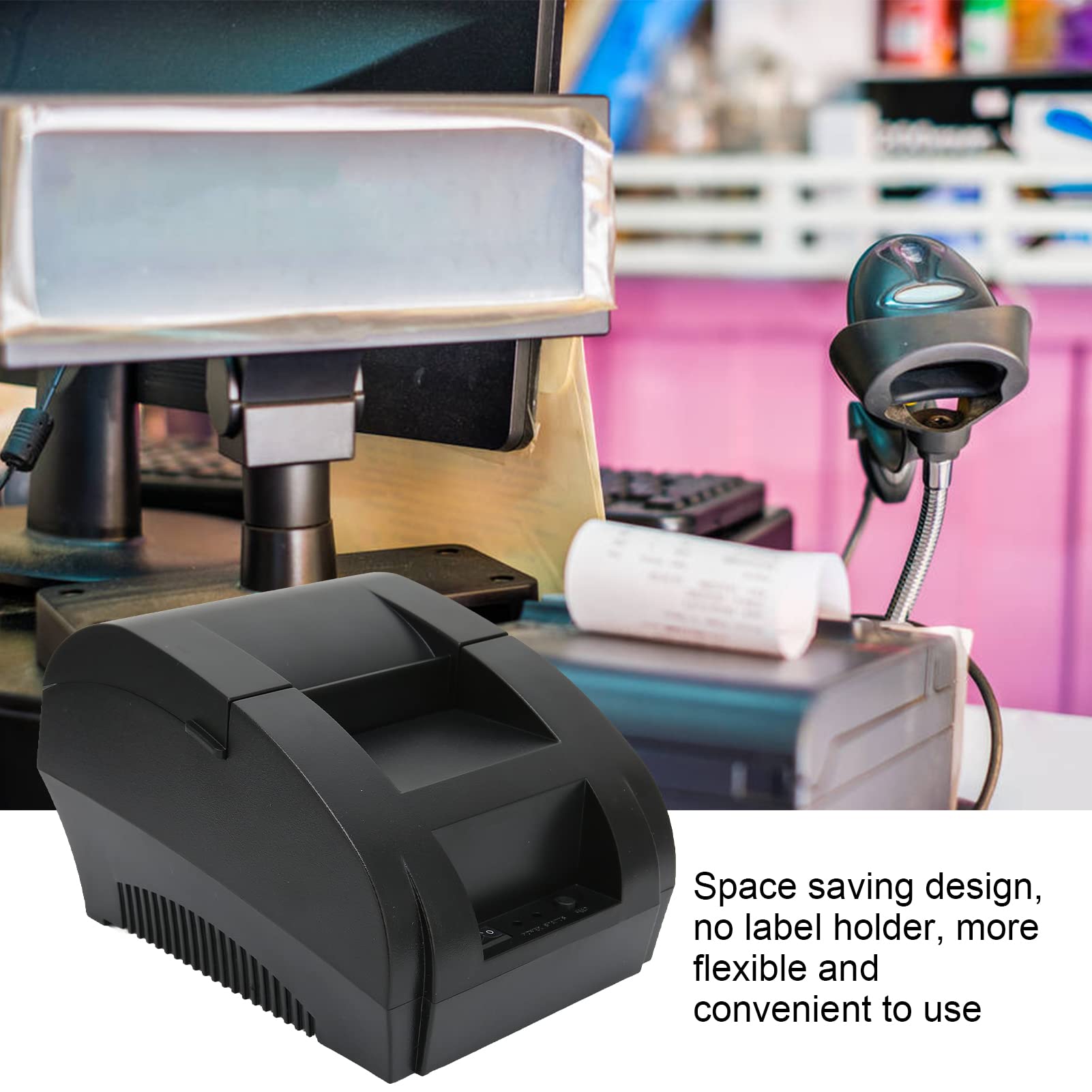 EXCLUZO 90mm/s High-Speed Thermal Label Printer for Shipping & Retail POS Systems - Perfect for Express Delivery, E-commerce, and Small Business Logistics