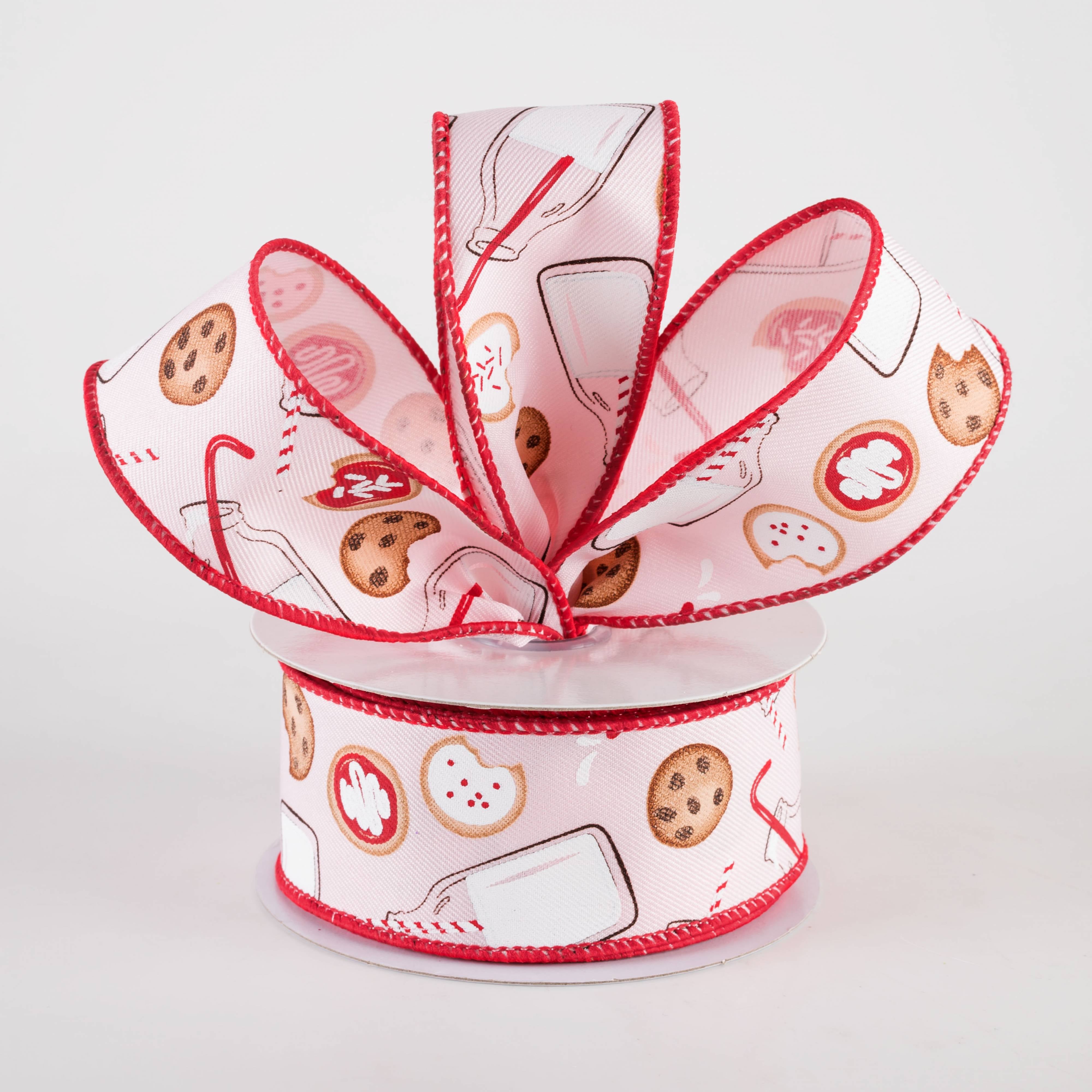 1.5 Inch Milk & Cookies Ribbon - Pale Pink (10 Yards) for Gift Wrapping, Party Decorations, Scrapbooking & DIY Crafts