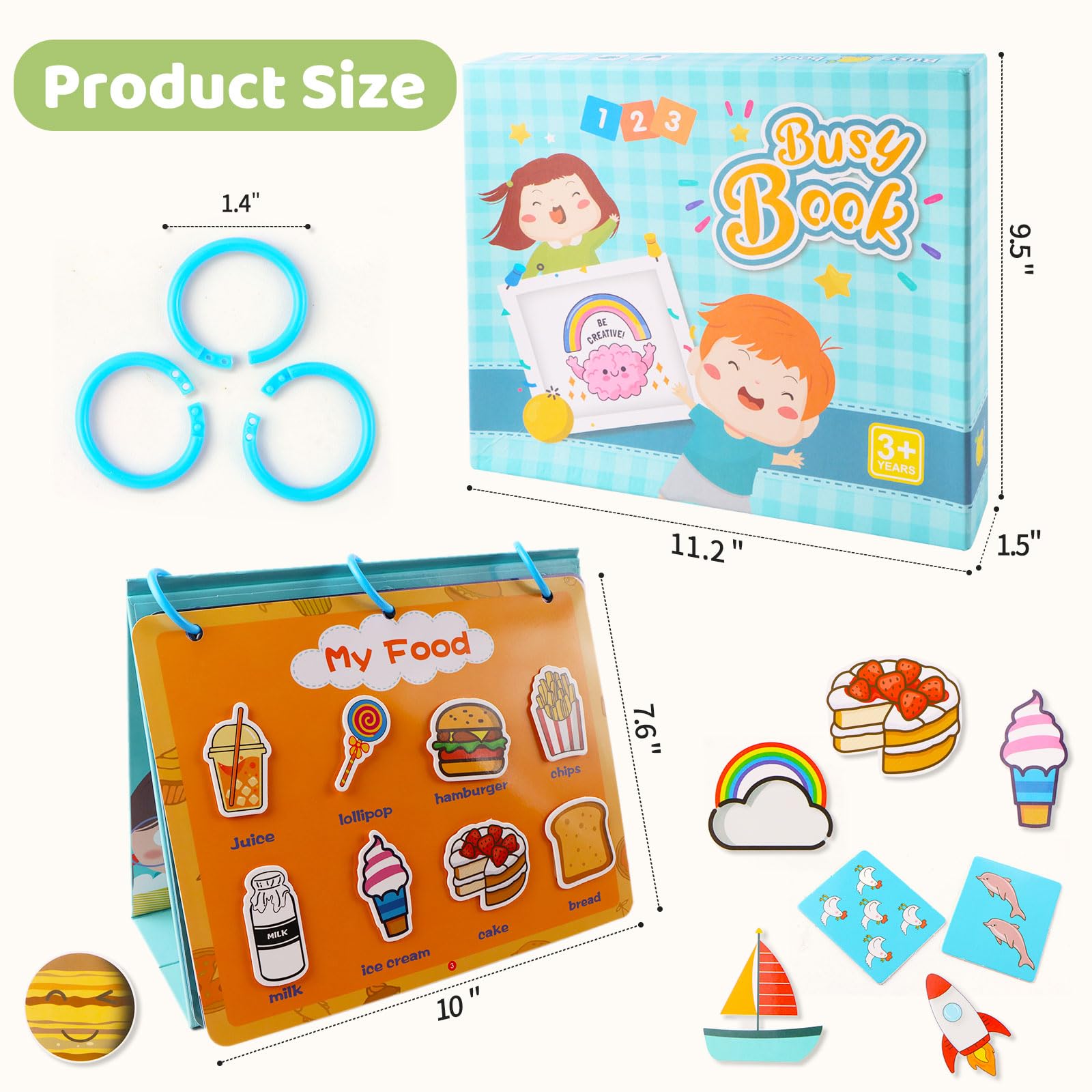 Yohelly Montessori Busy Book for Toddlers - Preschool Learning Activities, Educational Sensory Toys for Autism, Best Birthday Gifts for 1-3 Year Old Boys & Girls | Perfect for Early Childhood Development & Travel Entertainment