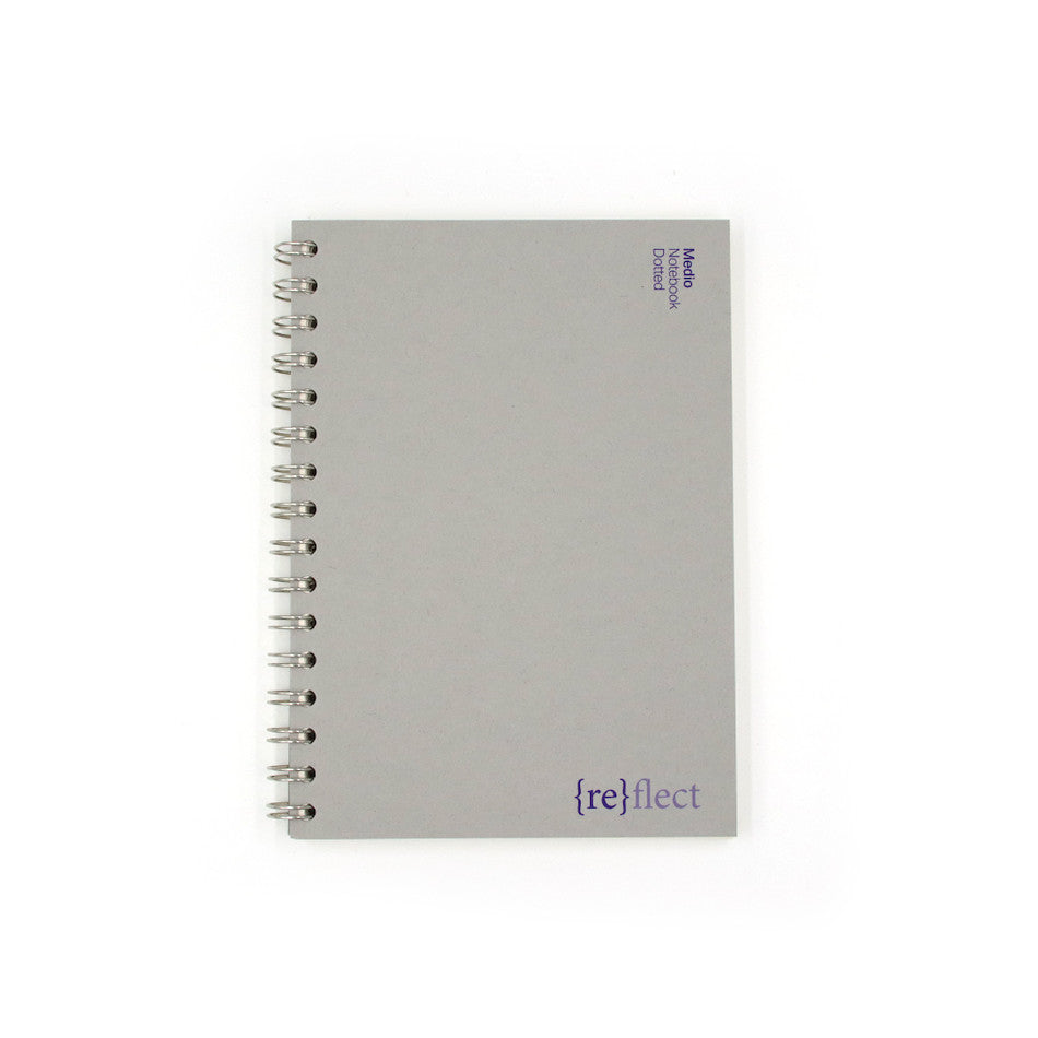 Coffeenotes Medio Wiro Notebook Grey - Spiral Bound Journal for Coffee Lovers, Office & Cafe Use, Gift Idea for Baristas