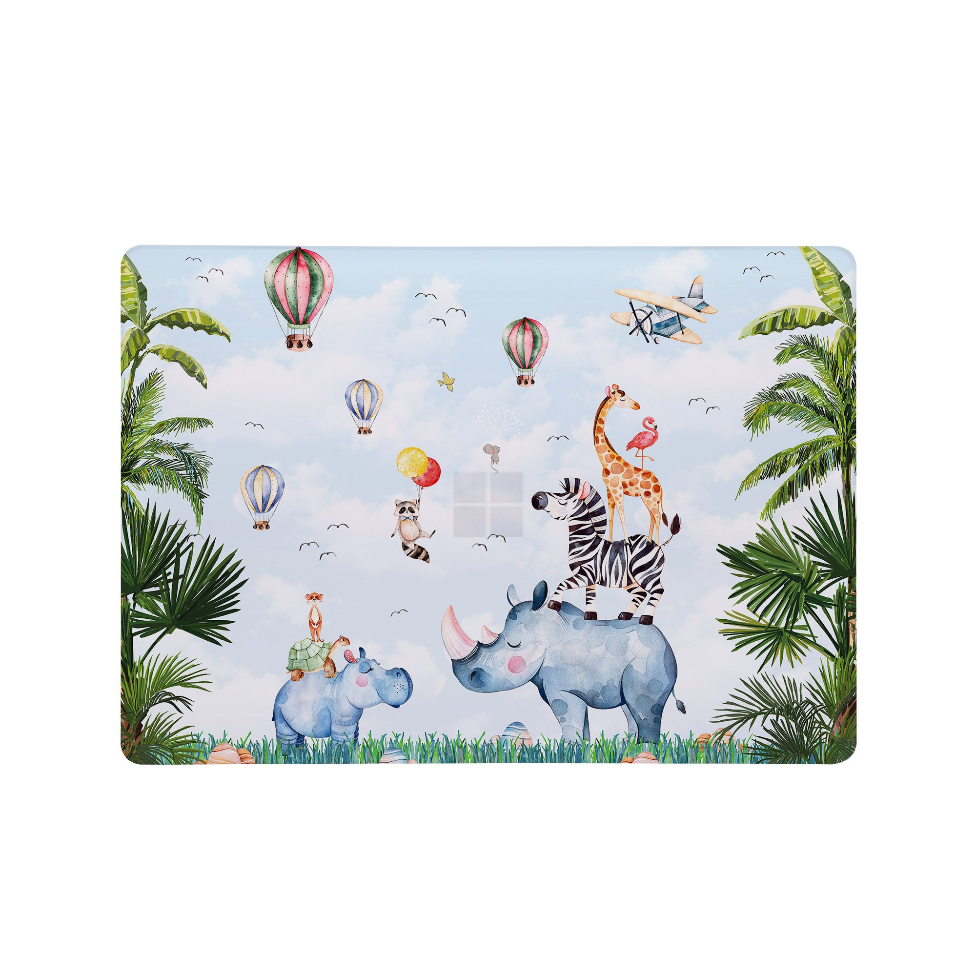 Premium Waterproof Surface Laptop Case with Rainforest Animal Design - Perfect for Travel, Work & School | Fits 13.5