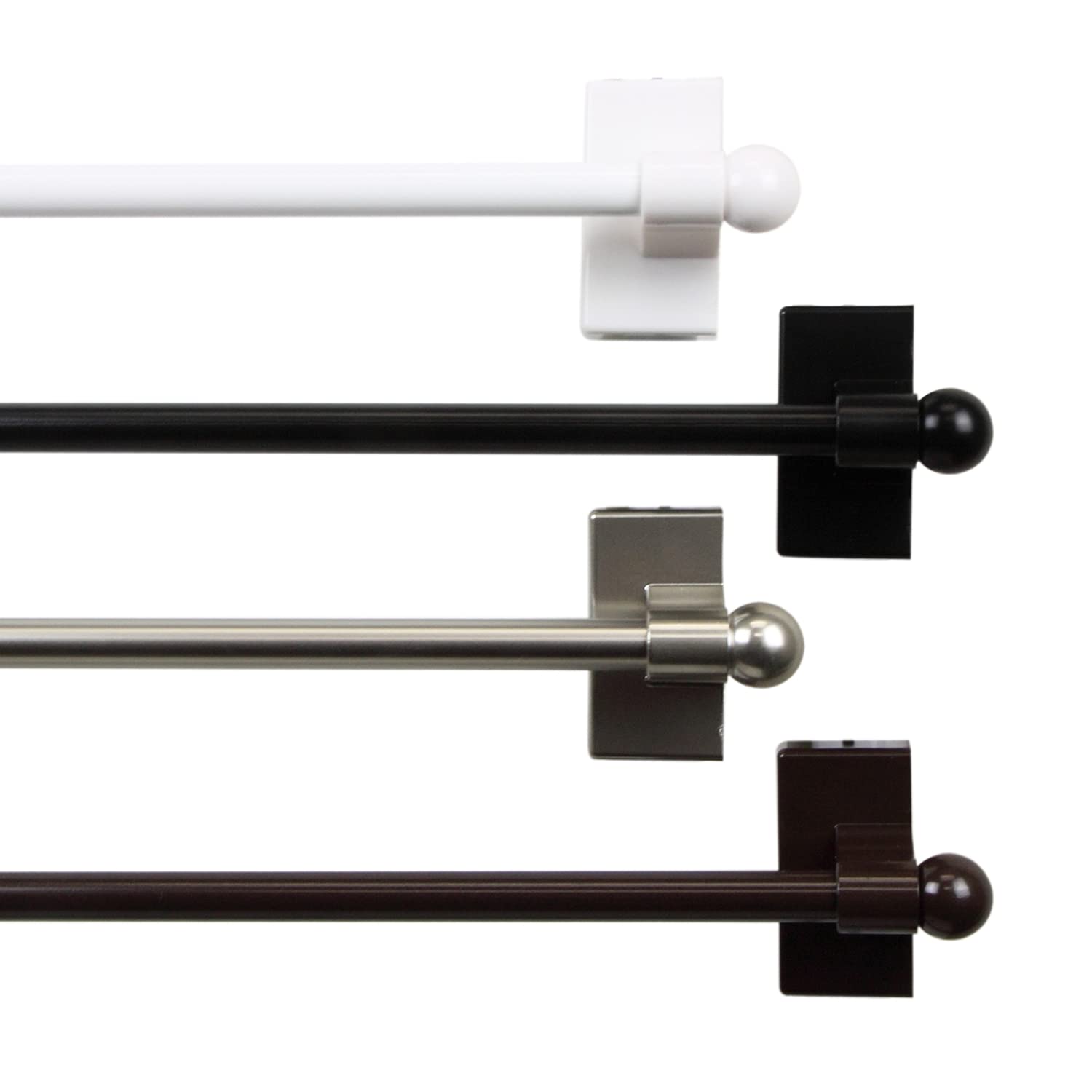 Adjustable Magnetic Curtain Rod - White - Strong Hold for Windows & Doors - Perfect for Home, Office, Dorm Room Decor
