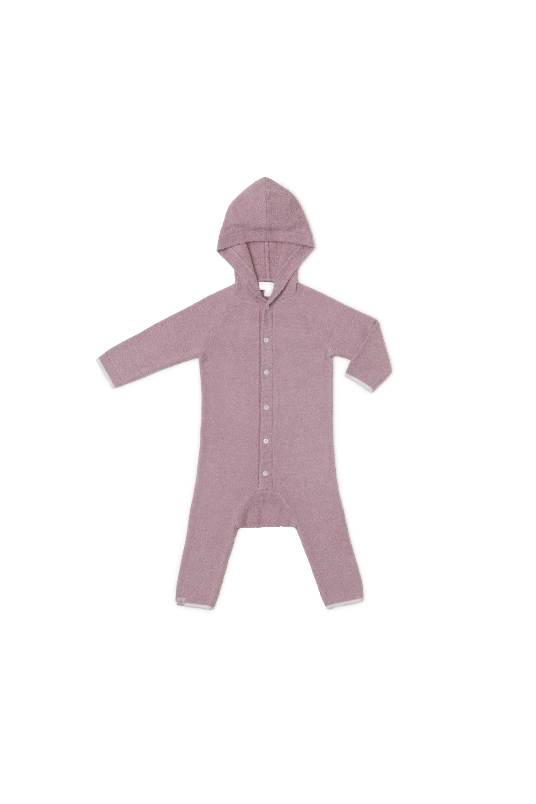 Barefoot Dreams Unisex Baby CozyChic Lite Hooded Onesie - Soft & Warm Infant Romper for Boys & Girls - Perfect for Playtime, Naptime & Family Outings