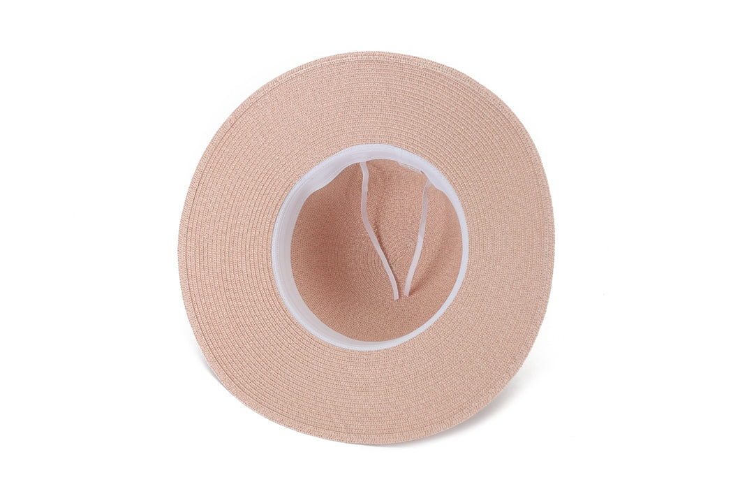 Elegant Pink Orchid Hat with Grey Accents - Stylish Women's Sun Hat for Beach, Garden & Outdoor Activities