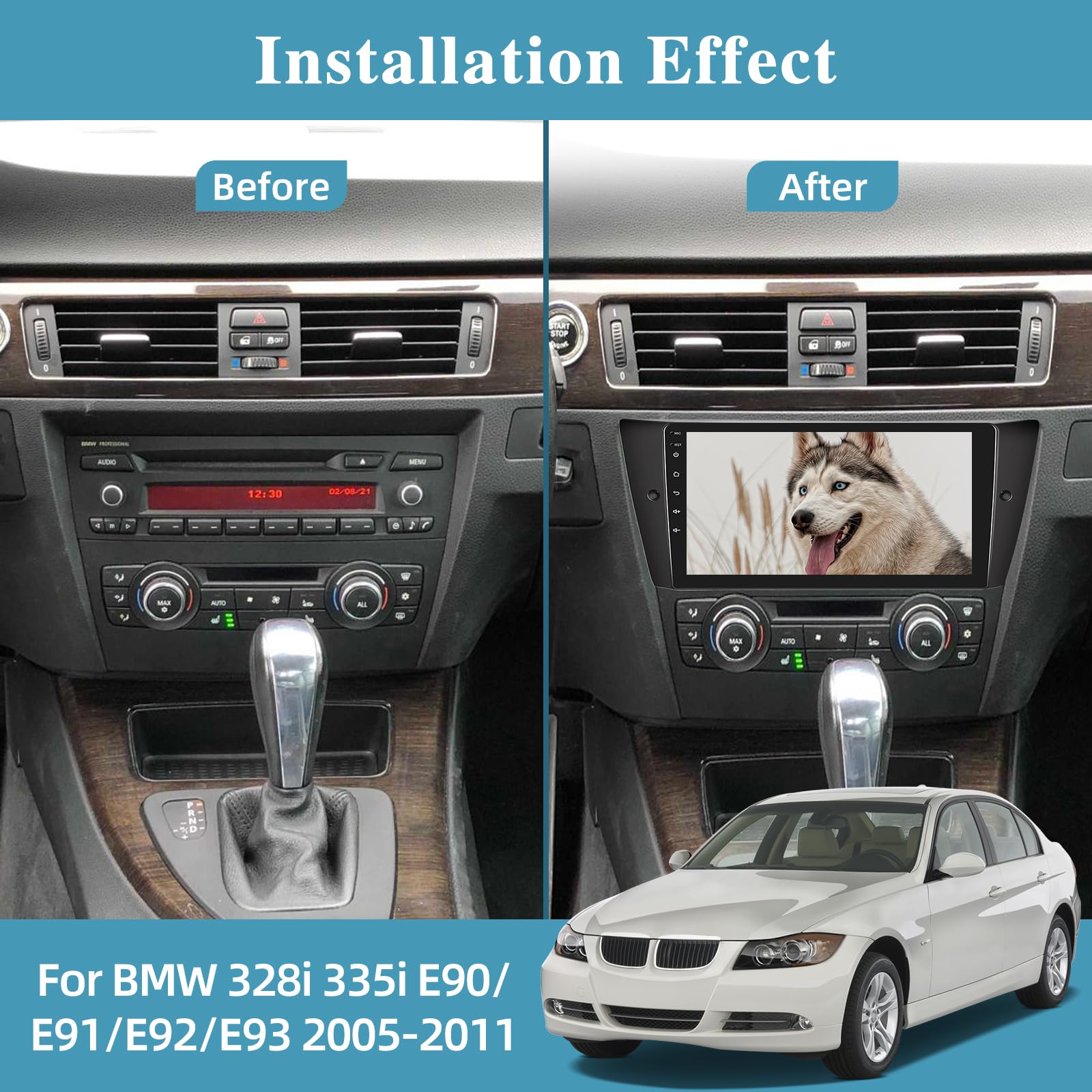 2+64GB Android Car Stereo for BMW 328i 335i E90/E91/E92/E93 (2005-2011) - 9