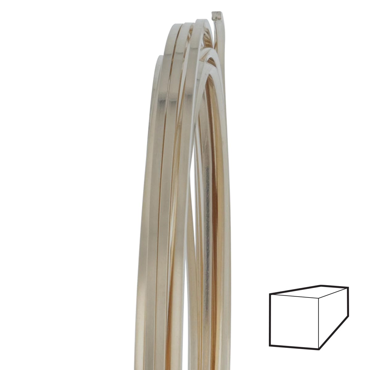 22 Gauge Square Dead Soft 14/20 Gold Filled Wire - 25FT Spool for Jewelry Making, DIY Crafts, and Beading Projects - Perfect for Earrings, Necklaces, and Bracelets