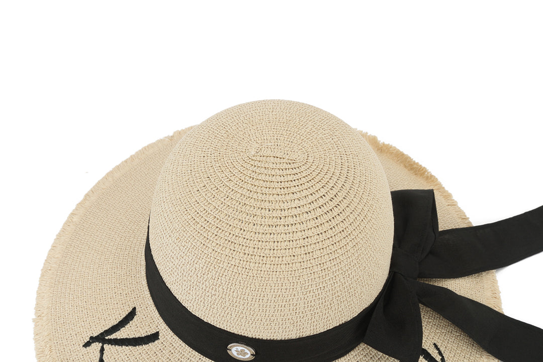 Gardenia Kūlia i ka Nu'u Beige Hat - Stylish Floral Design for Women's Outdoor Activities & Beach Vacations