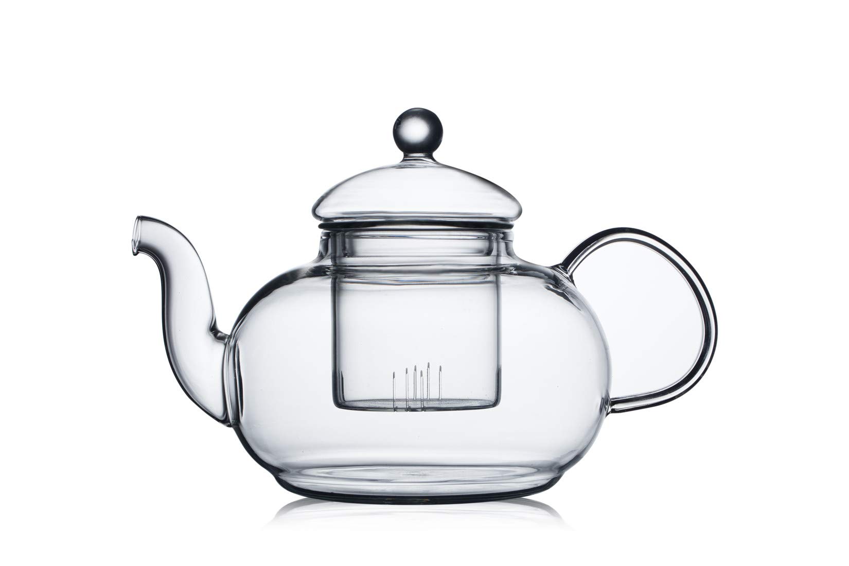 Premium 1200ml Glass Teapot with Removable Infuser - Stovetop Safe Tea Kettle for Blooming & Loose Leaf Tea - Perfect for Home, Office, and Gift Giving