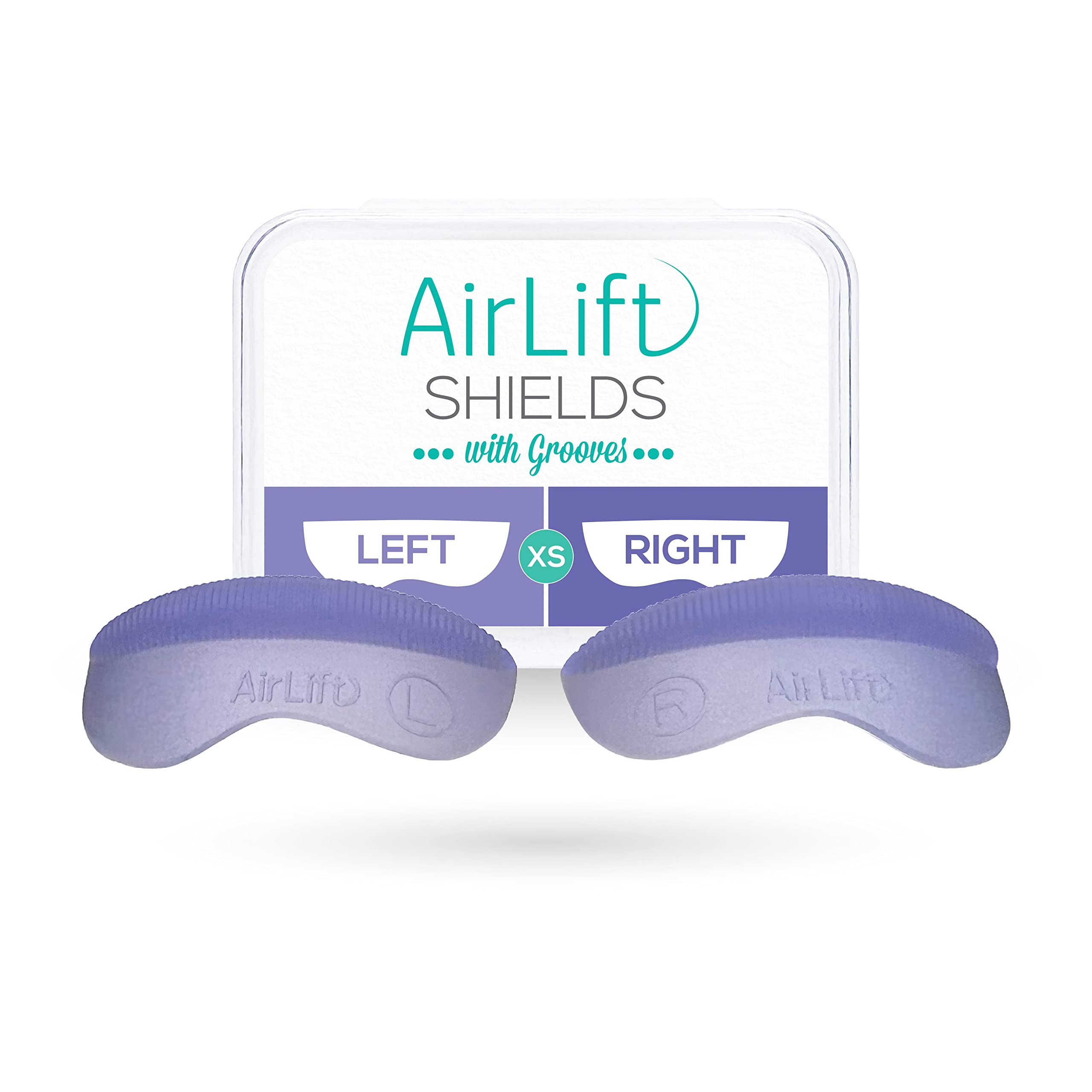 AirLift ORIGINAL Silicone Lash Lift Shields - Size XS Extra Small - Reusable Eyelash Perm Shields with Grooves for Professional Salon & Home Lash Lifting