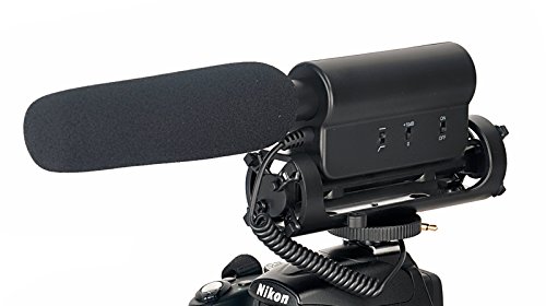 Professional Stereo Shotgun Microphone with Windscreen & Dead Cat Muff for Sony Cyber-Shot DSC-HX400 - Perfect for Vlogging, YouTube Videos & Outdoor Recording (Includes Multi-Interface Adapter)