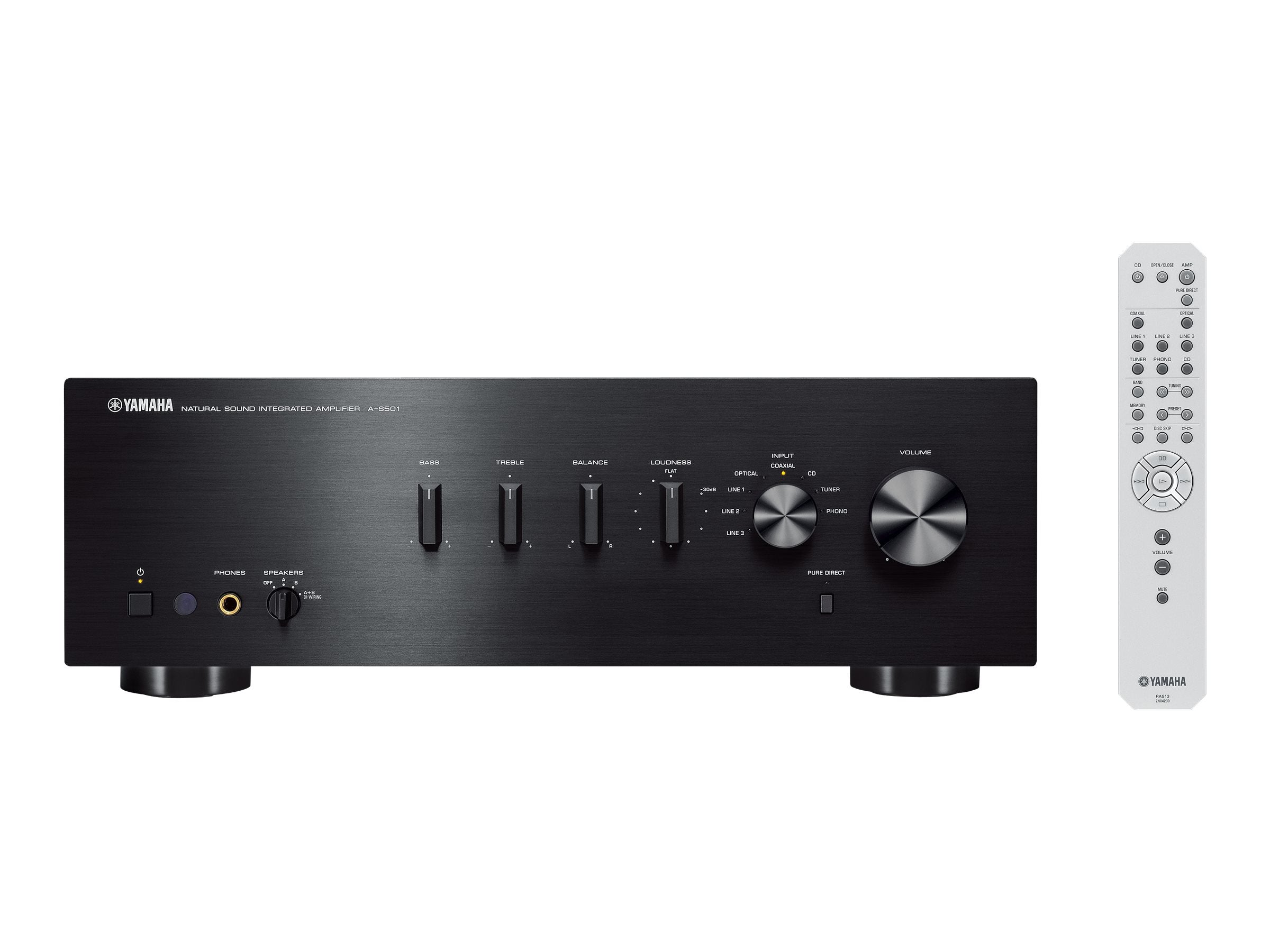 Yamaha A-S501 Integrated Stereo Amplifier - High-Fidelity Audio for Home Theater & Music Listening | Perfect for Vinyl, CD & Streaming
