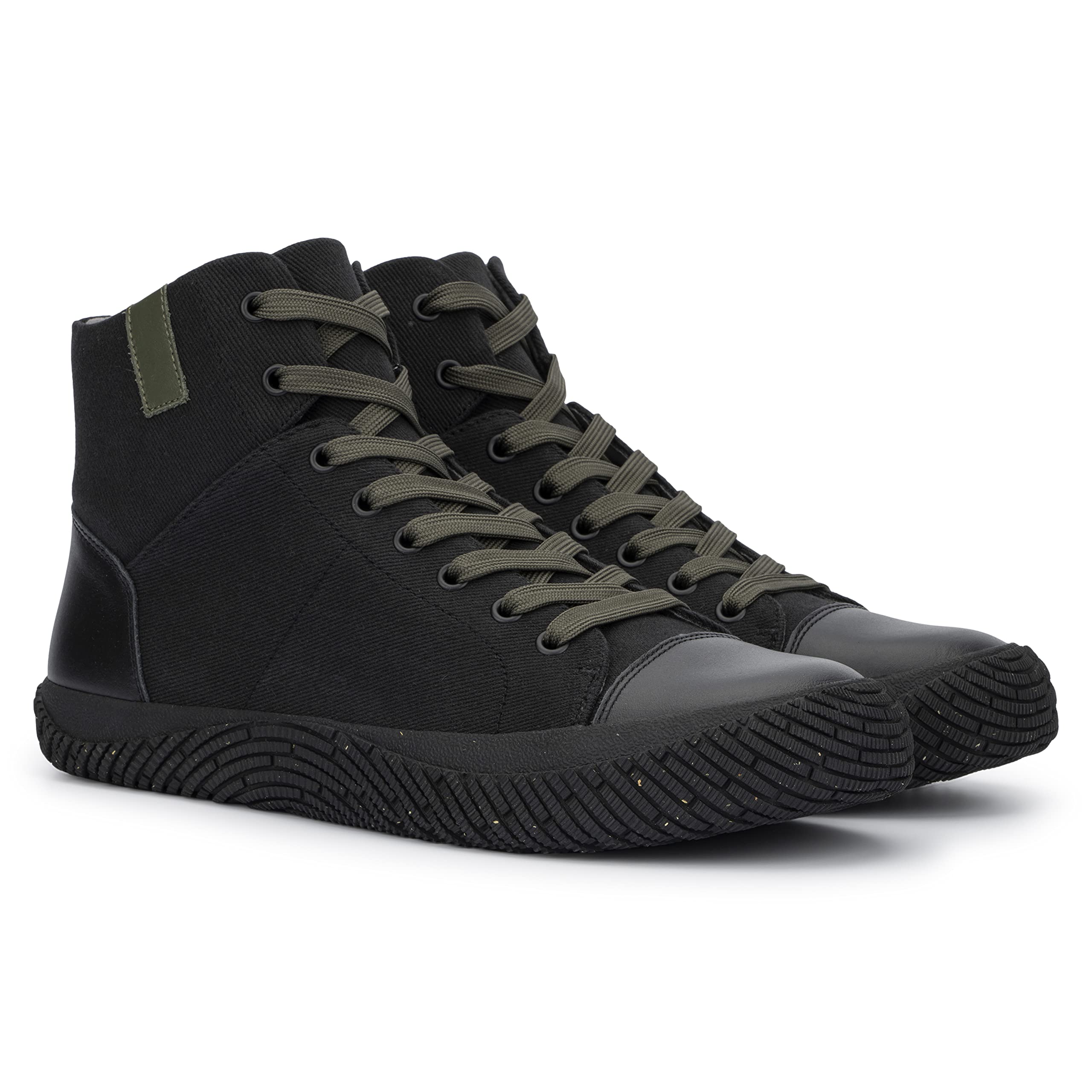 Hybrid Green Label 2.0 Men's High-Top Sneakers - Breathable Athletic Casual Shoes for Walking, Hiking, Gym & Outdoor Activities - Non-Slip Rubber Outsole - Perfect for School, College & Weightlifting