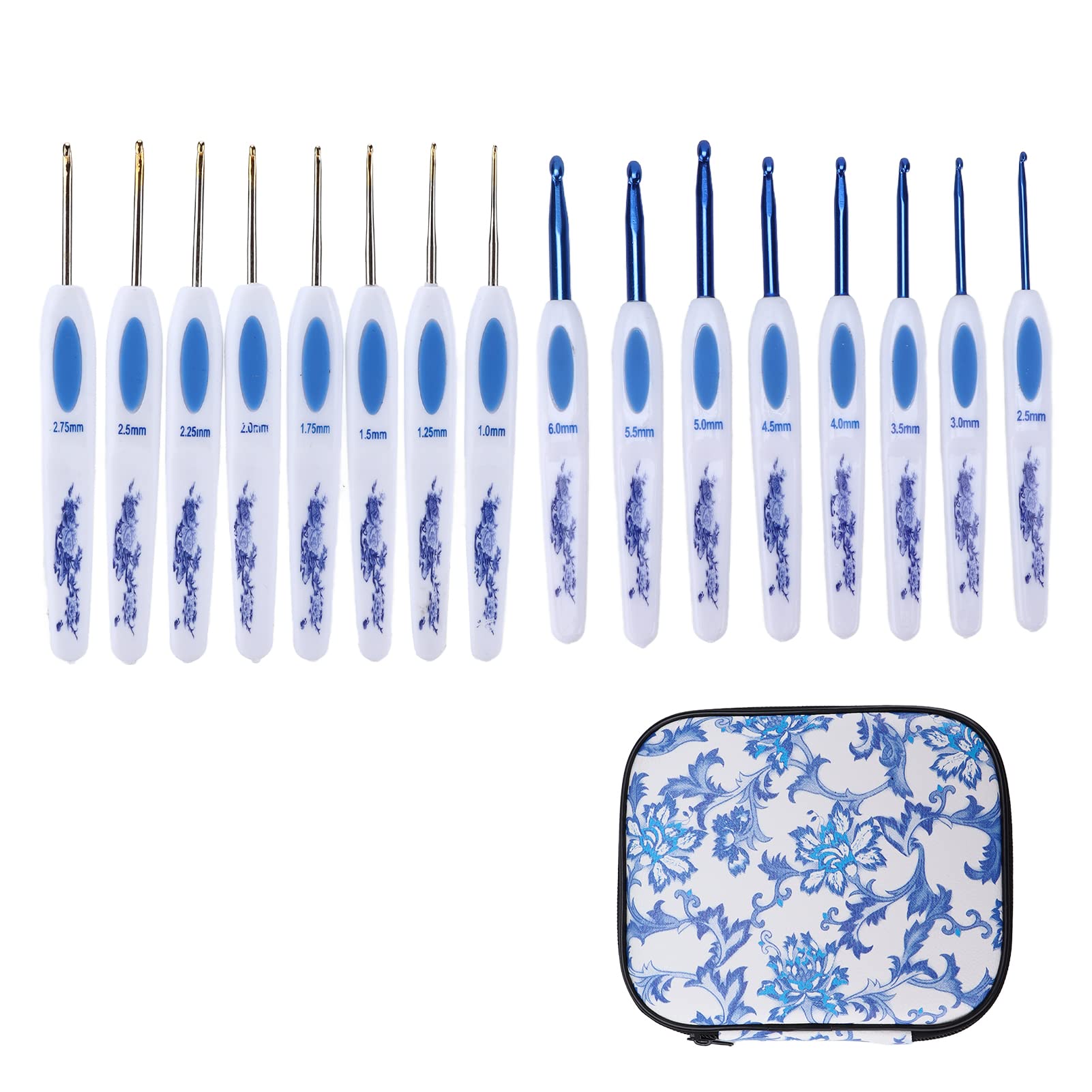 **Ergonomic Crochet Hooks Set with Comfortable Handle - DIY Knitting Tools for Beginners & Enthusiasts - Perfect for Handicrafts, Amigurumi, Scarves & Home Decor (Blue)**