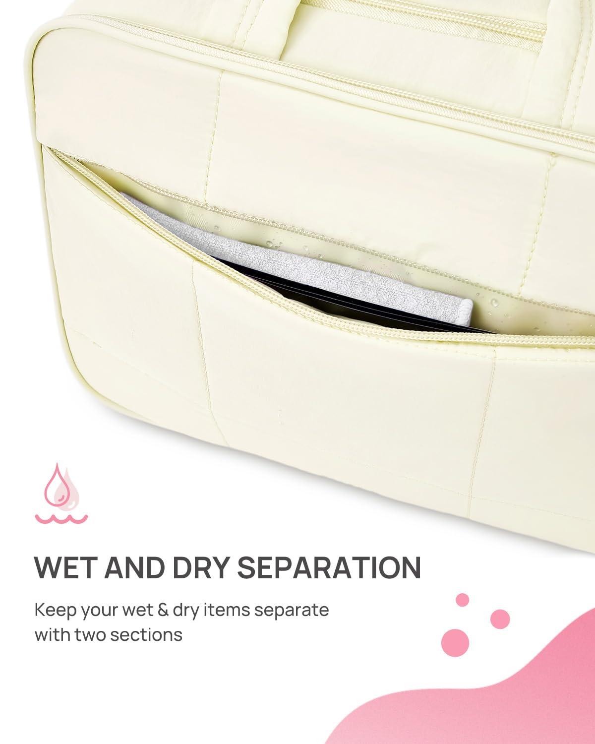 Telena Travel Toiletry Bag with Jewelry Organizer - Waterproof Hanging Cosmetic Bag for Women | Lightweight Makeup Organizer for Travel Essentials | Perfect for Vacation, Business Trips & Gym Use