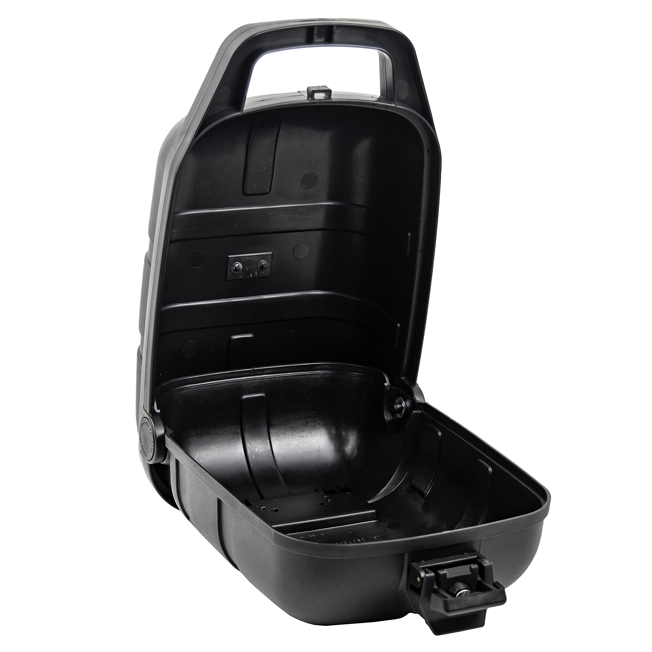 Pletscher Unisex Hard Shell Pannier Rack Box - 12L Waterproof Bike Luggage for Commuting & Touring - Durable Black Bicycle Storage Case for Cycling Accessories