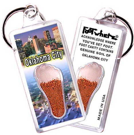 Oklahoma City Souvenir Keychain - Handmade in USA - Perfect for Travel Gifts, Home Decor & Collectibles