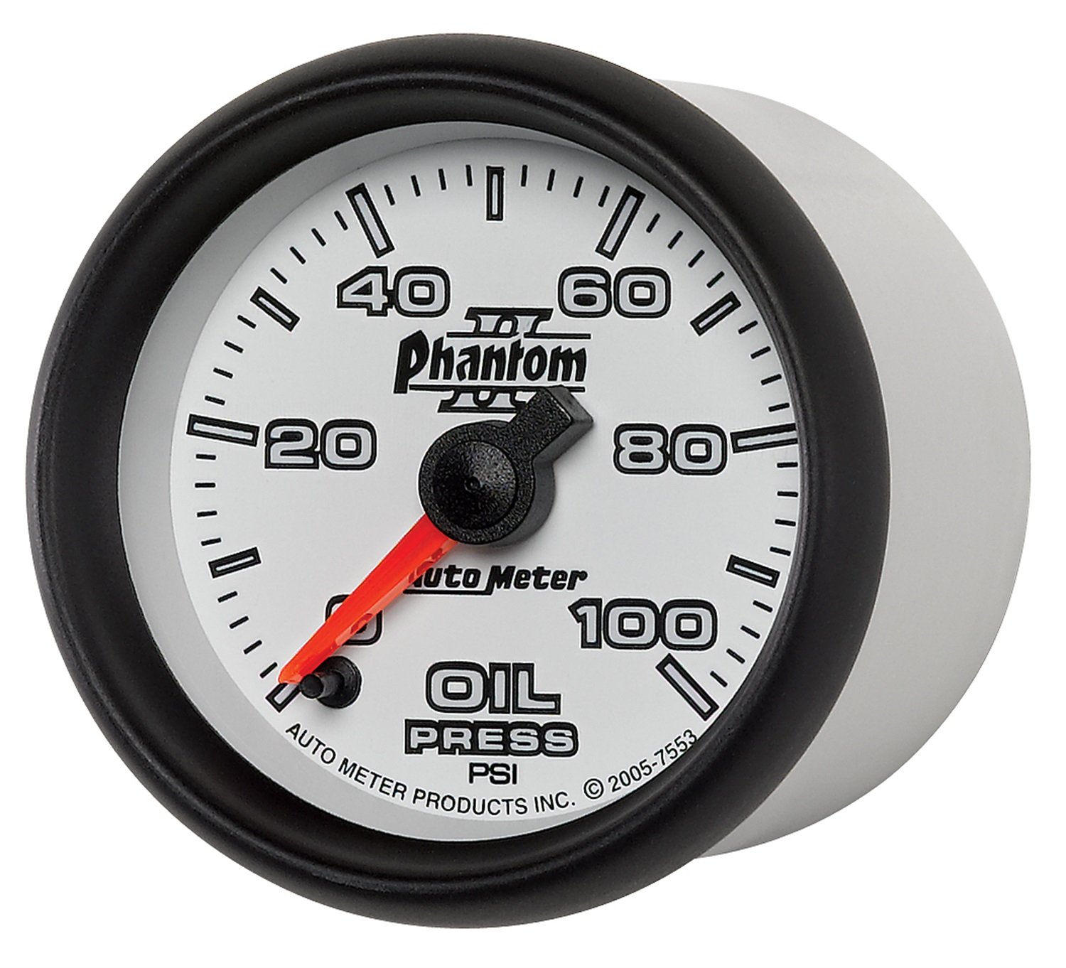 Auto Meter 7553 Phantom II Electric Oil Pressure Gauge - 2-1/16
