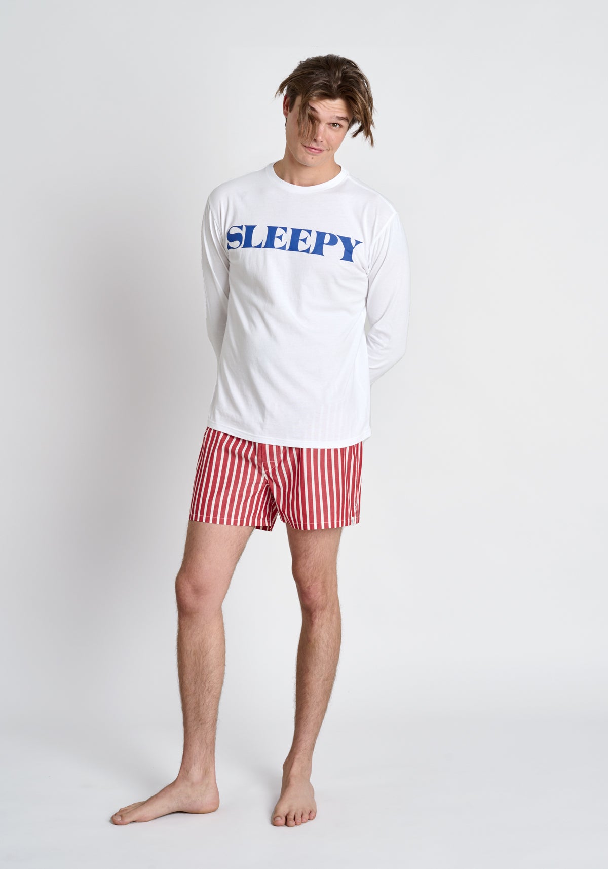 Jasper Tailored Boxer Briefs - Red Breton Stripe Men's Underwear | Comfortable Cotton Boxer Shorts for Everyday Wear & Lounge
