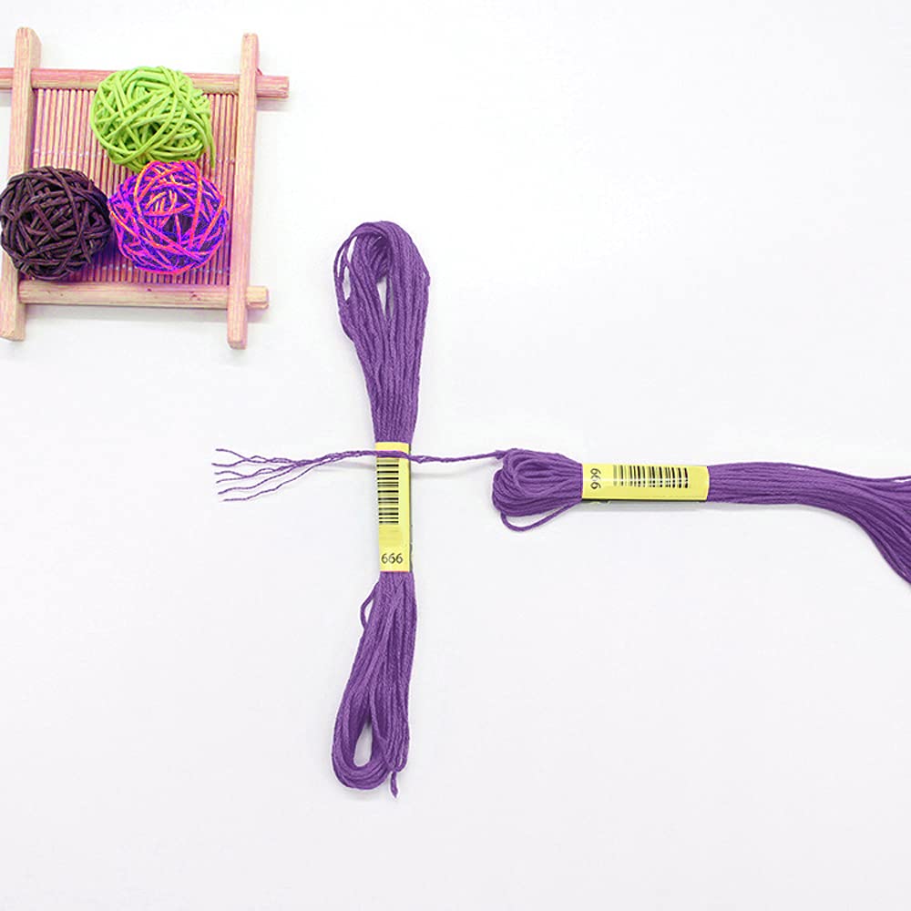 FALIDI 24 Skeins Premium Embroidery Floss Kit - High-Quality Cross Stitch Thread for Knitting, Needlework & DIY Craft Projects (Purple) - Perfect for Scrapbooking, Handmade Cards & Home Decor