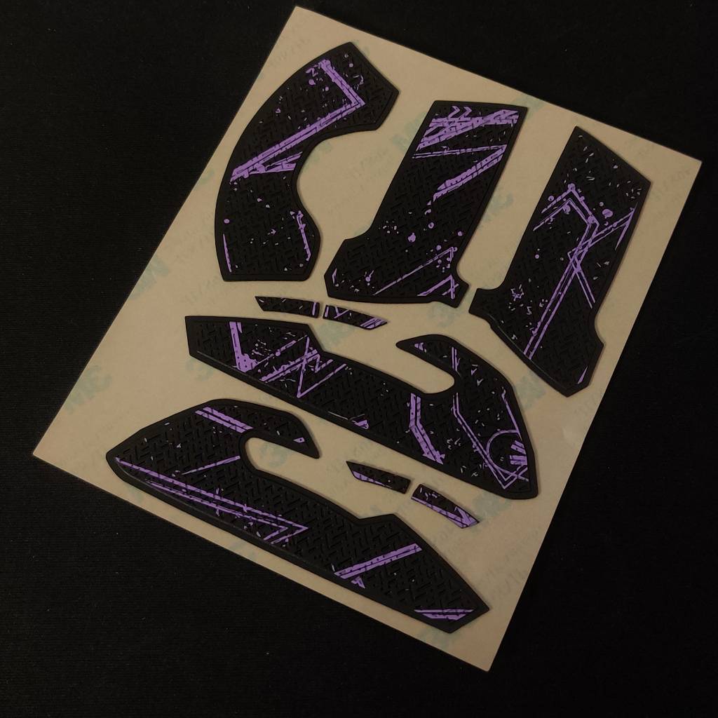 BT.L Mouse Grip for Razer Viper & Viper Ultimate - Non-Slip Gaming Grip Tape (Black & Purple, Flat Edge Version) - Improve Control for FPS, MOBA & Esports