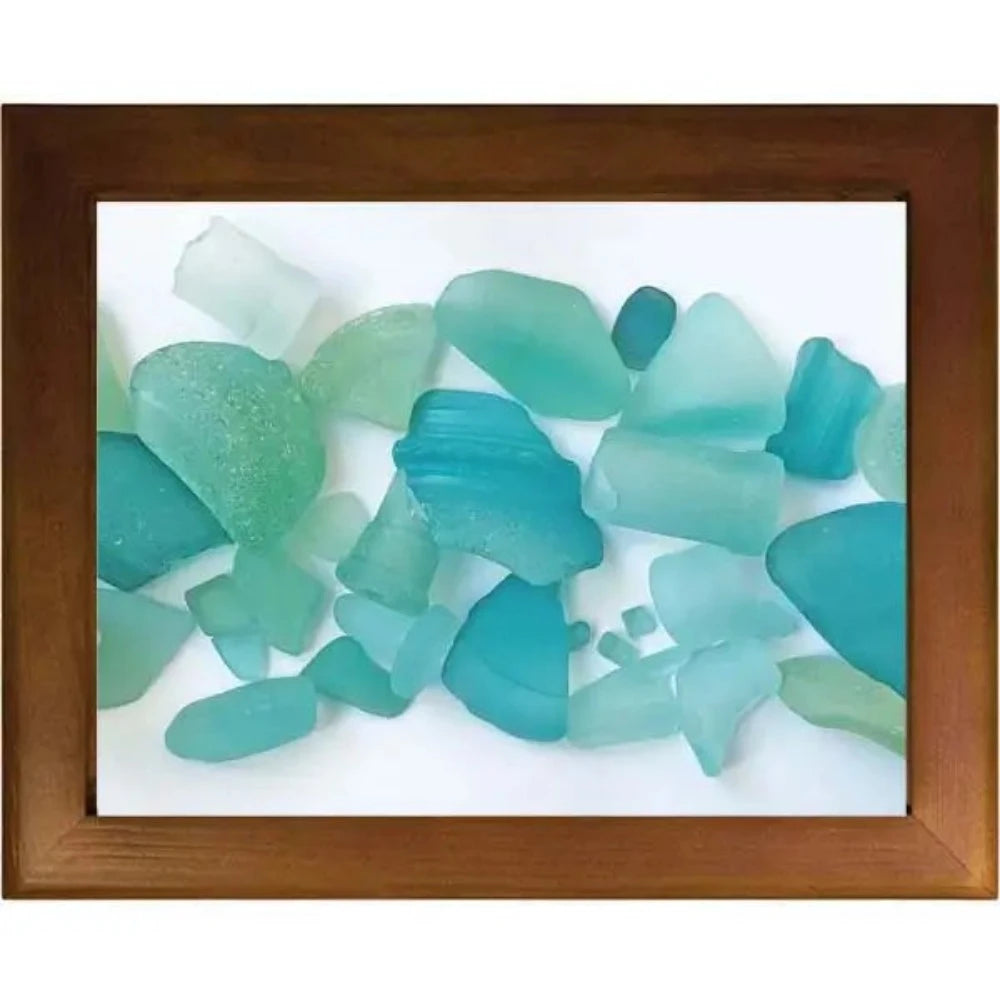 Handmade Sea Glass Tile Trivet - Aqua Blue | Heat Resistant Coaster for Hot Pots & Pans | Perfect for Kitchen, Dining Table, and Home Decor