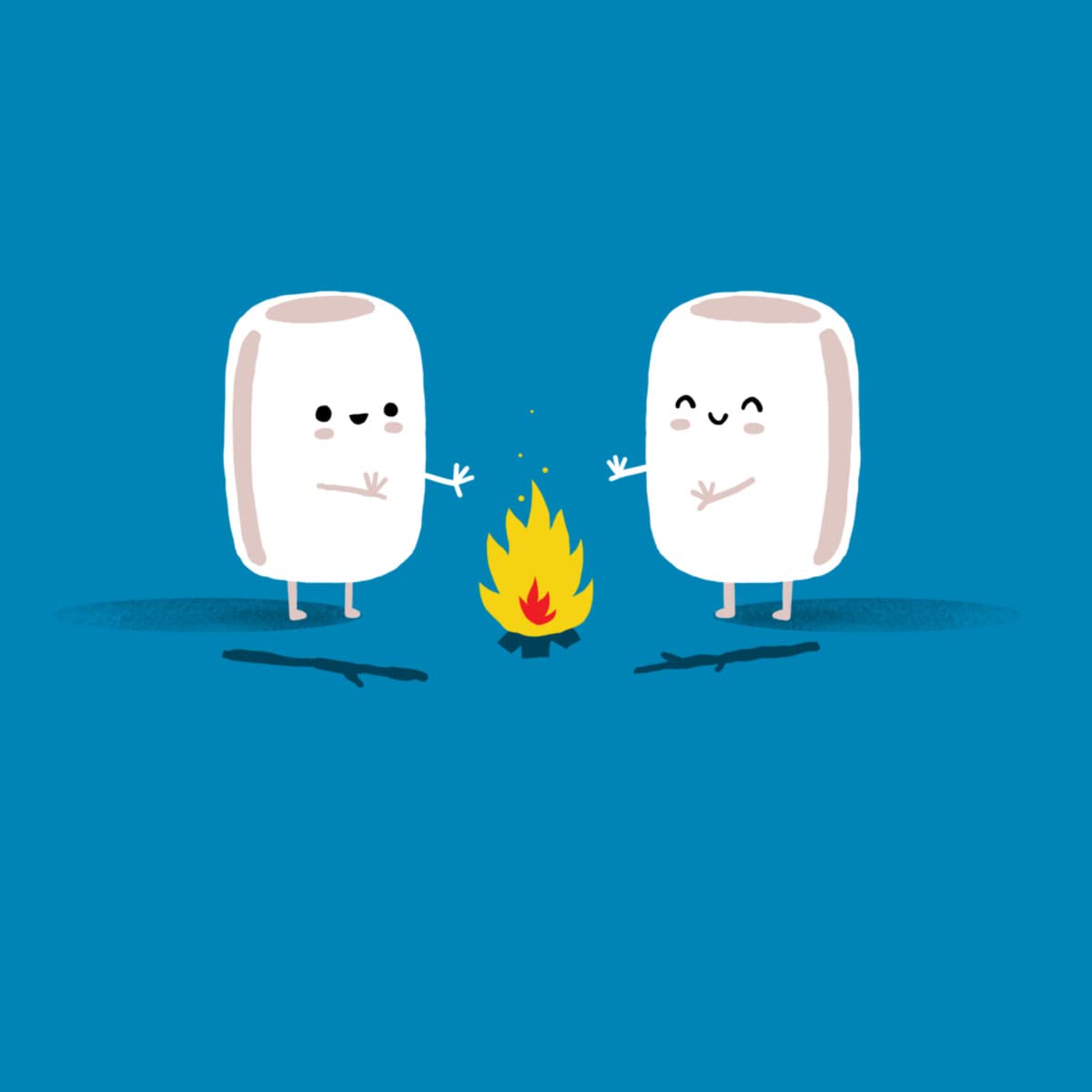 Design By Humans Men's Marshmallows by Laurxy Graphic T-Shirt - Soft Cotton Tee for Casual Wear & Street Style