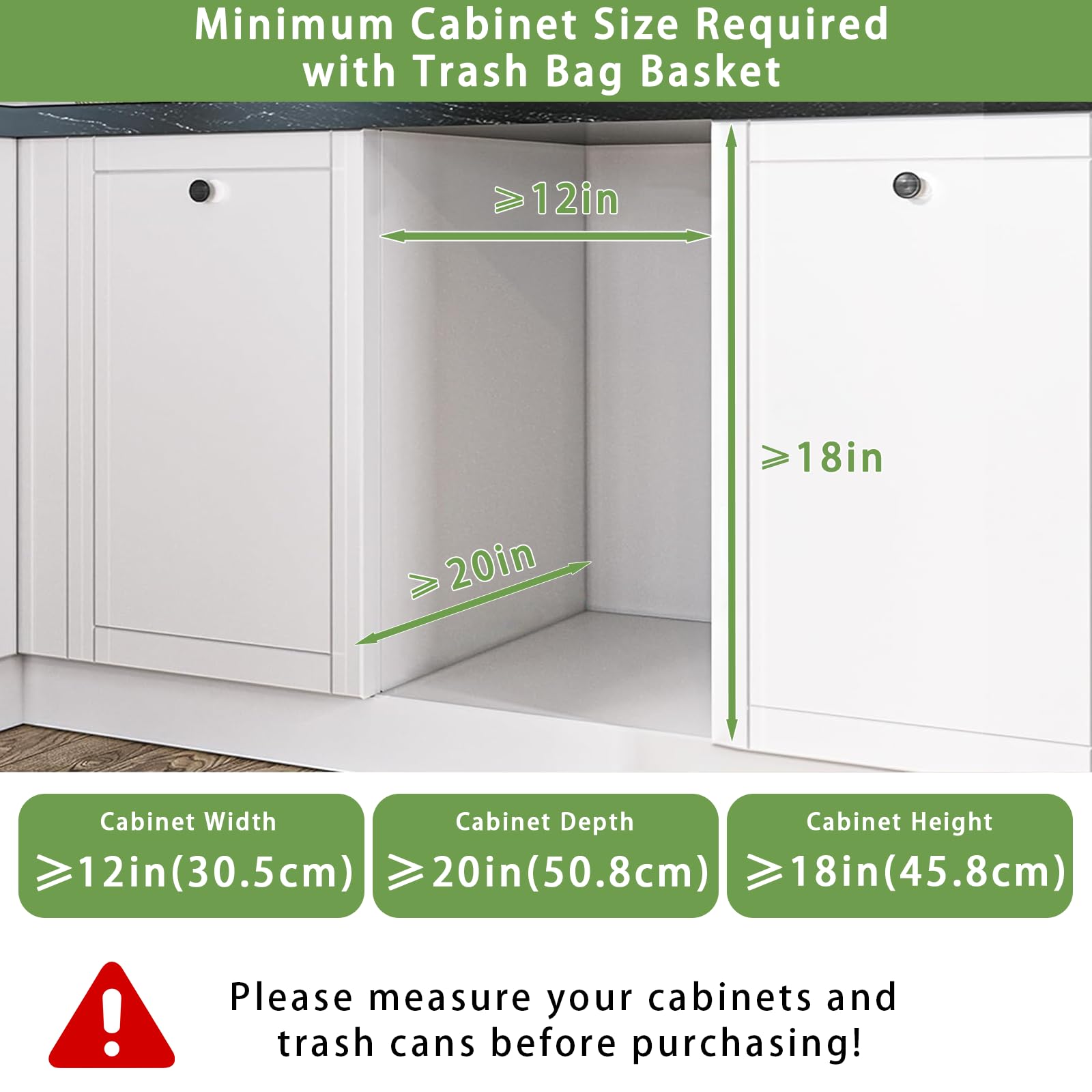 Pull Out Trash Can Under Cabinet - Adjustable Sliding Kitchen Waste Bin for Under Sink, 13 Gallon Stainless Steel (Silver) - Perfect for Small Spaces & Cabinet Organization