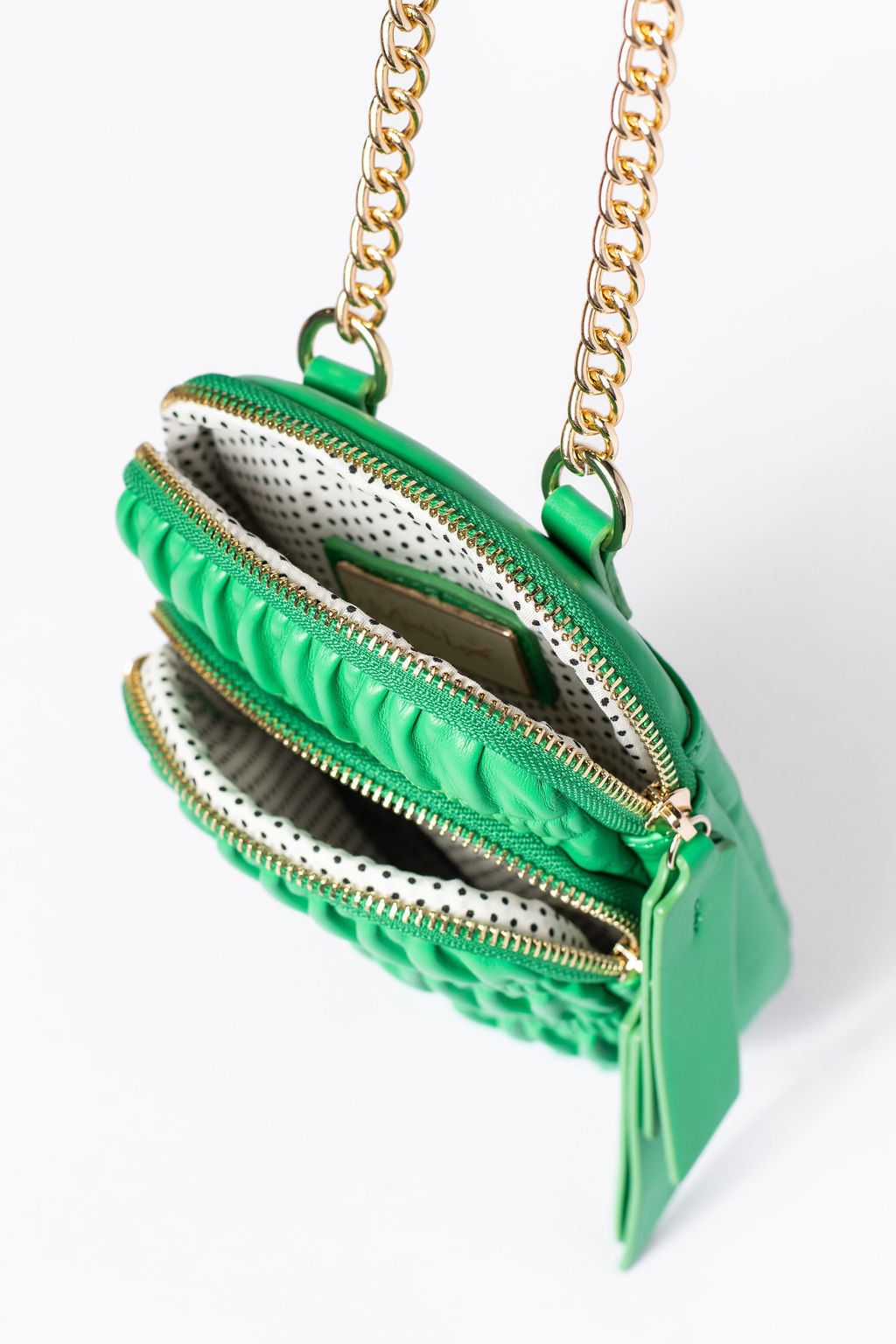 Stylish Green Ruched Crossbody Purse for Women - Fashionable Small Shoulder Bag with Adjustable Strap - Perfect for Daily Use, Shopping & Travel