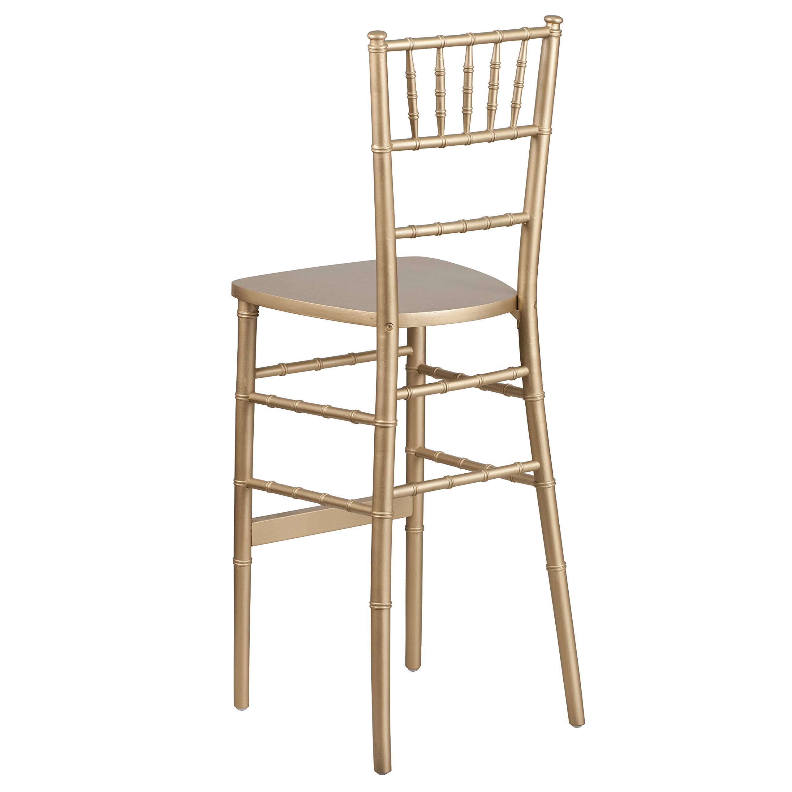 Premium Gold Wood Chiavari Bar Stool - Elegant Wedding, Party & Event Seating - Perfect for Banquets, Receptions & Home Decor