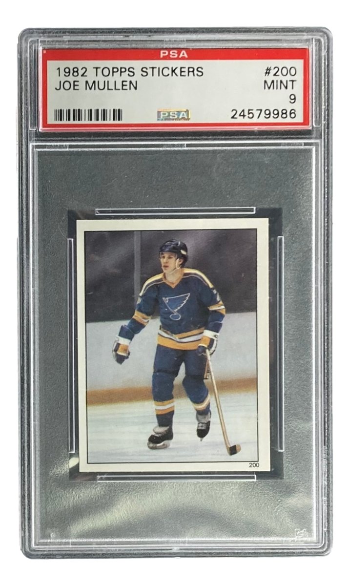 Joe Mullen St. Louis Blues 1982 Topps Hockey Rookie Card #200 PSA 9 Mint - Collectible Sports Memorabilia for Hockey Fans & Card Collectors