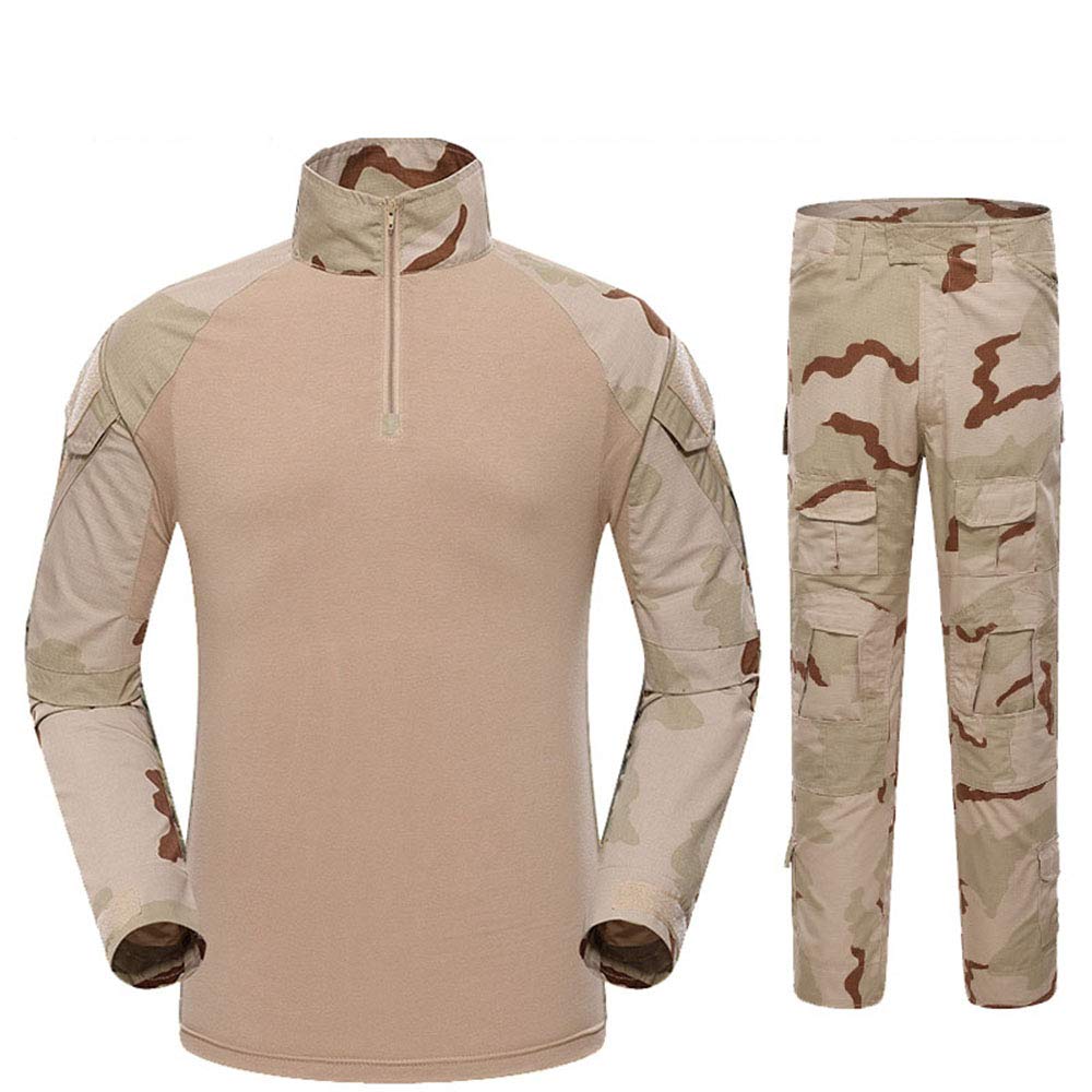 Men's Tactical BDU Set - Camouflage Hunting & Airsoft Combat Uniform - Outdoor Shooting Shirt & Pants for Hunting, Airsoft, Military Training