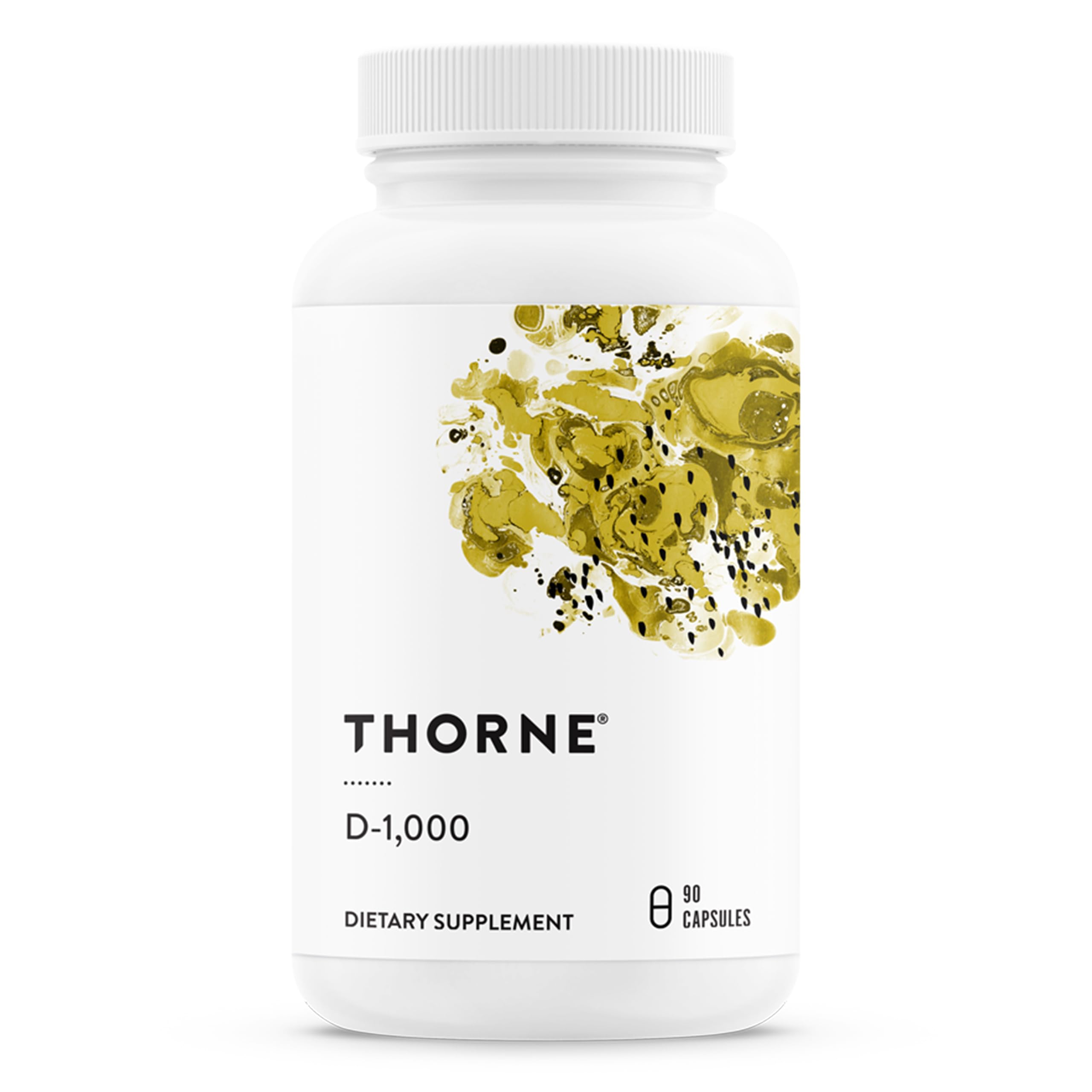 THORNE Vitamin D3 Supplement 1,000 IU - 90 Capsules for Bone, Teeth & Immune Support | Gluten, Dairy & Soy Free | Cardiovascular Health Boost | Perfect for Daily Wellness & Immune System Maintenance
