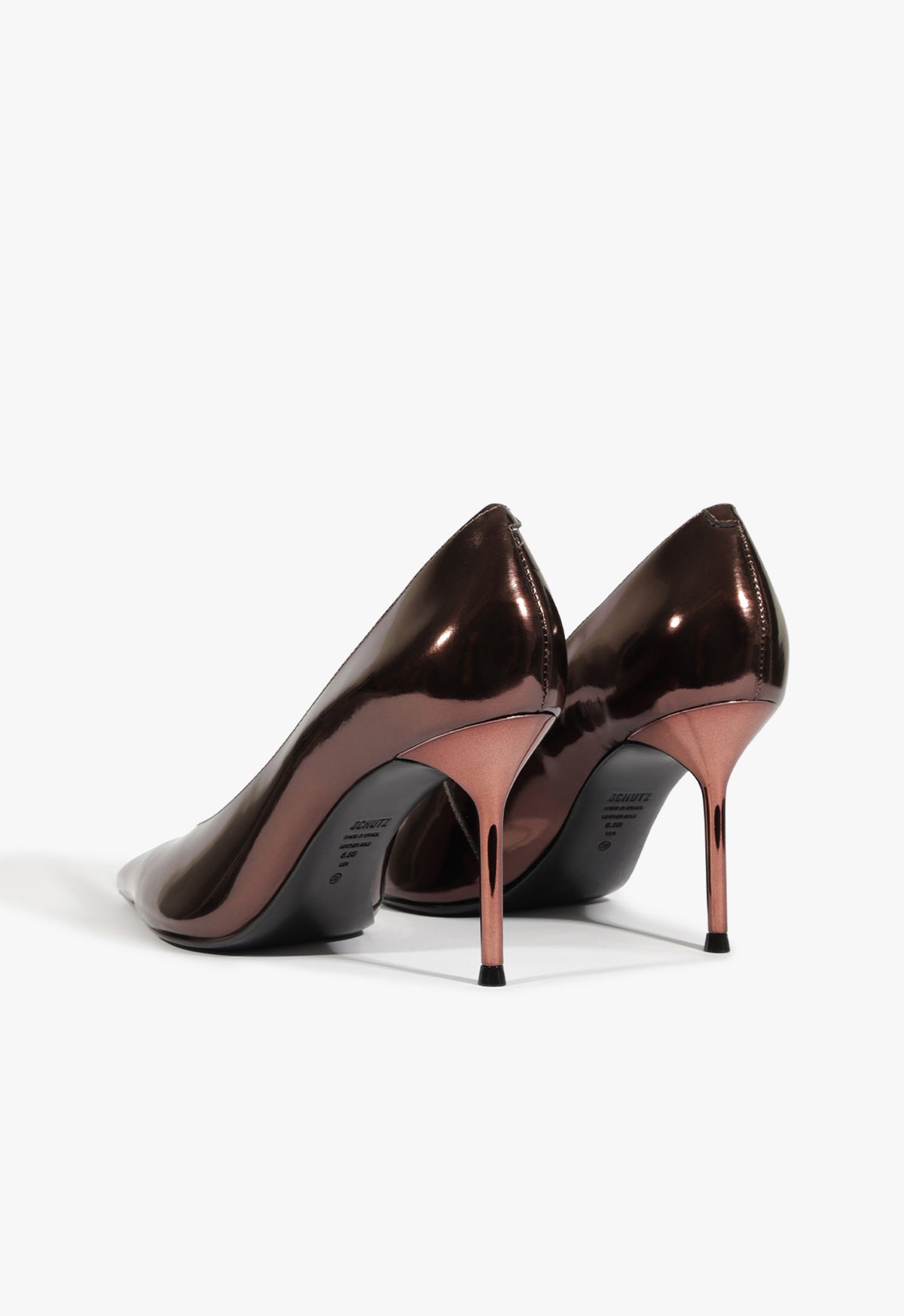 Alicia Specchio Leather Pump Women's Mid Heel Shoes 2.4