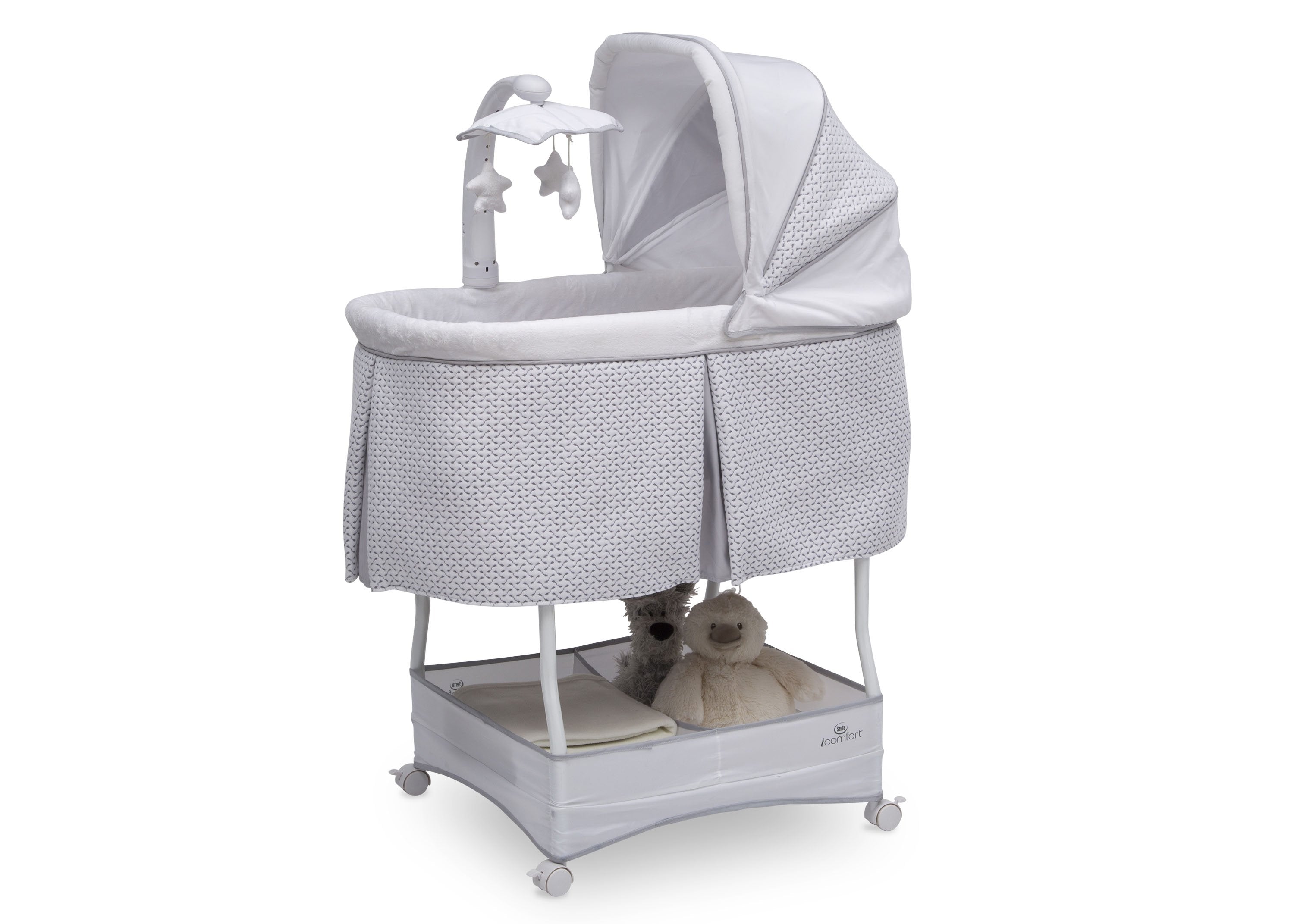 iComfort Auto Glide Bassinet - Portable Baby Crib with Smooth Rocking Motion for Newborns & Infants | Perfect for Nursery, Bedroom & Travel Use