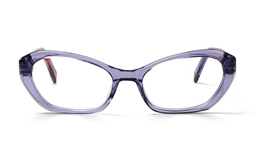 Periwinkle Crystal Front With Periwinkle Demi Temples